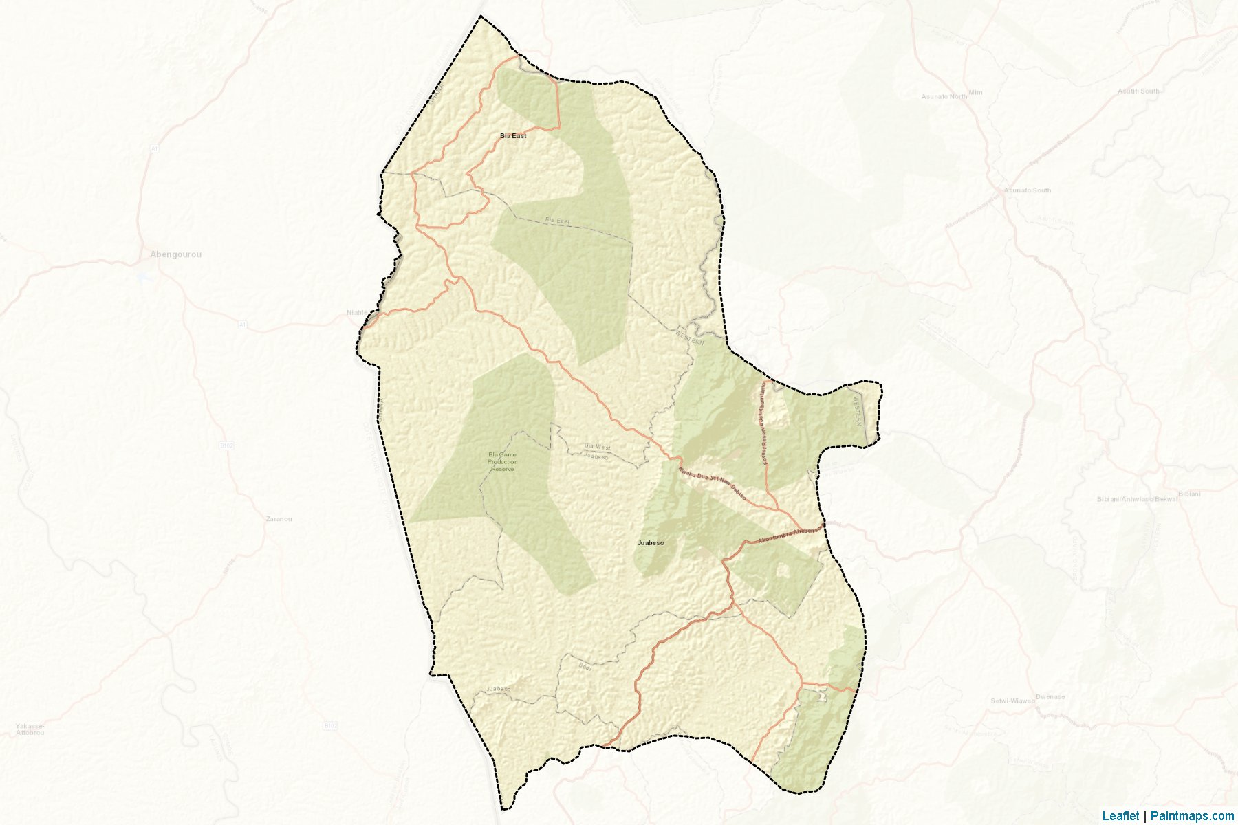 Muestras de recorte de mapas Juabeso/ Bia (Western)-2