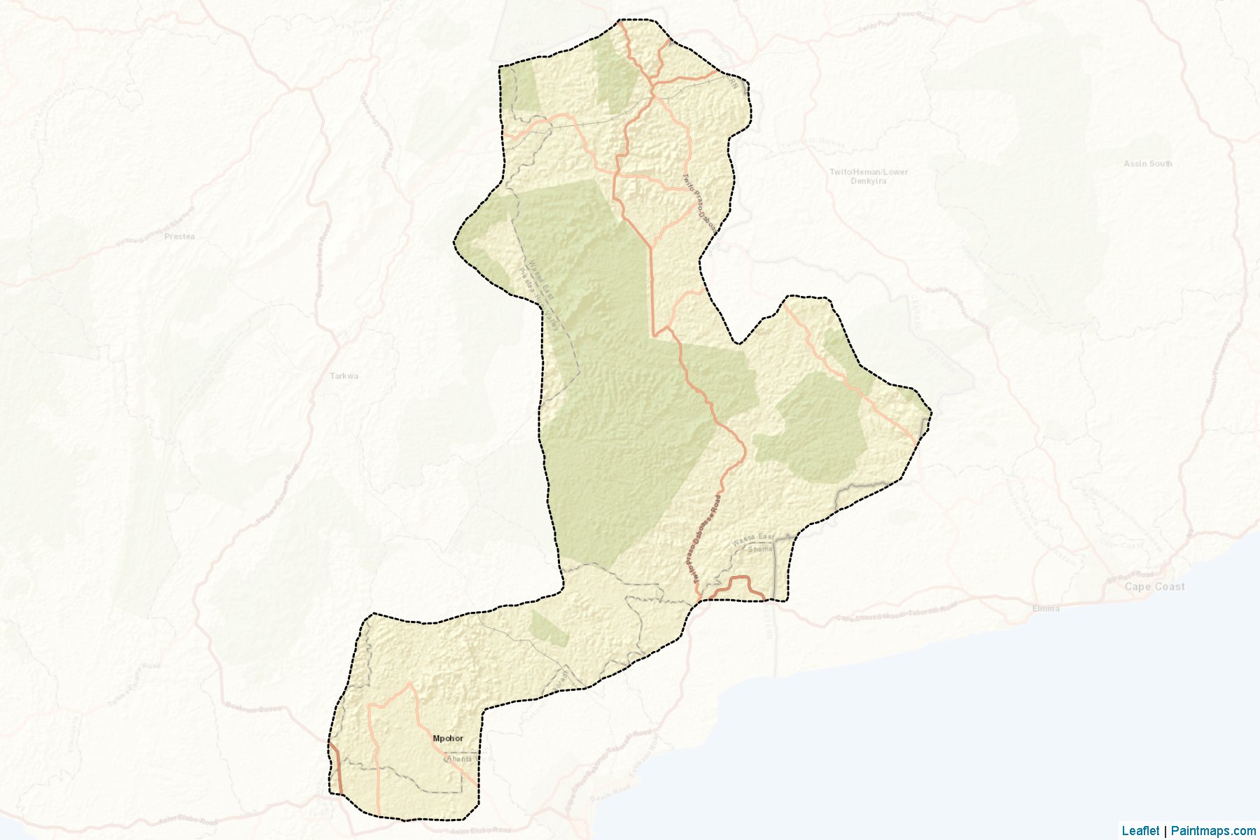 Muestras de recorte de mapas Mpohor Wassa East (Western)-2