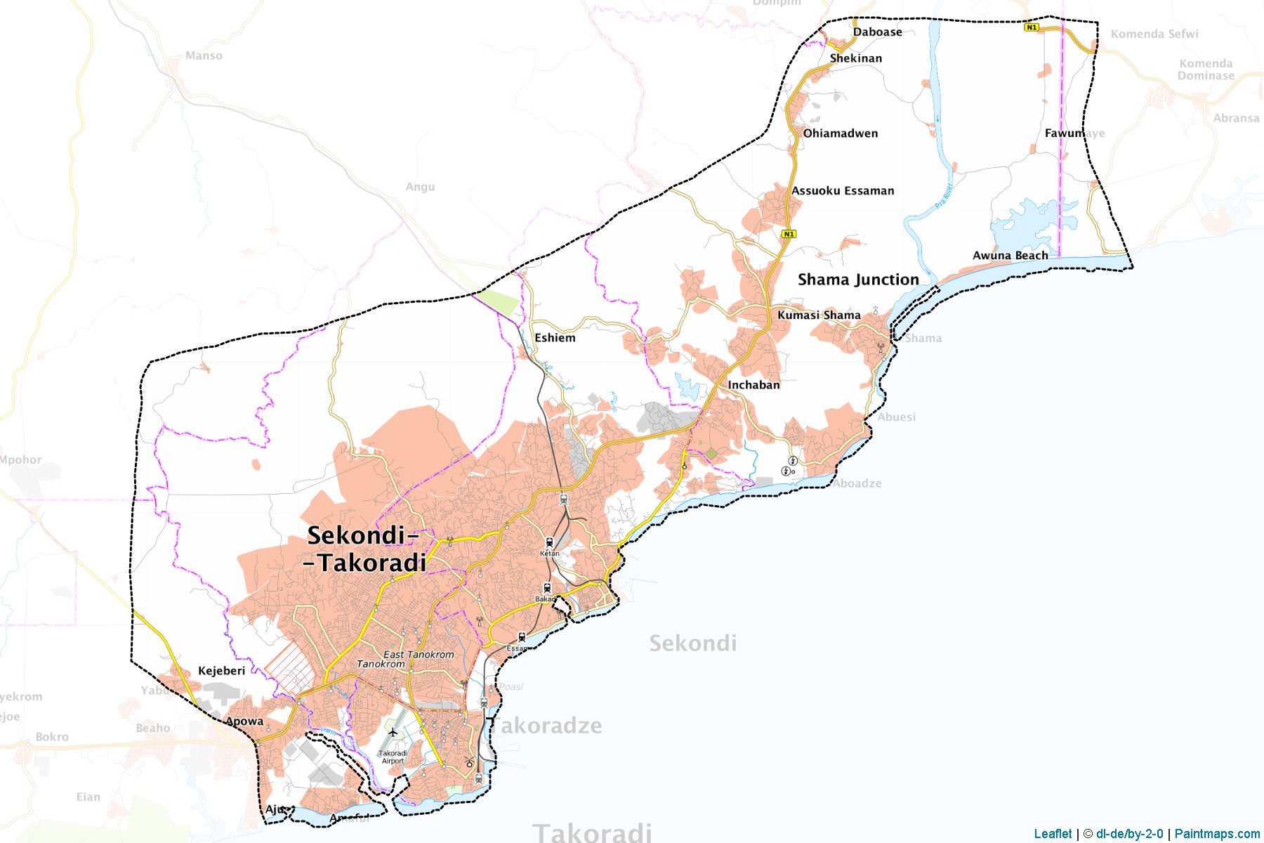 Muestras de recorte de mapas Shama Ahanta East (Western)-1