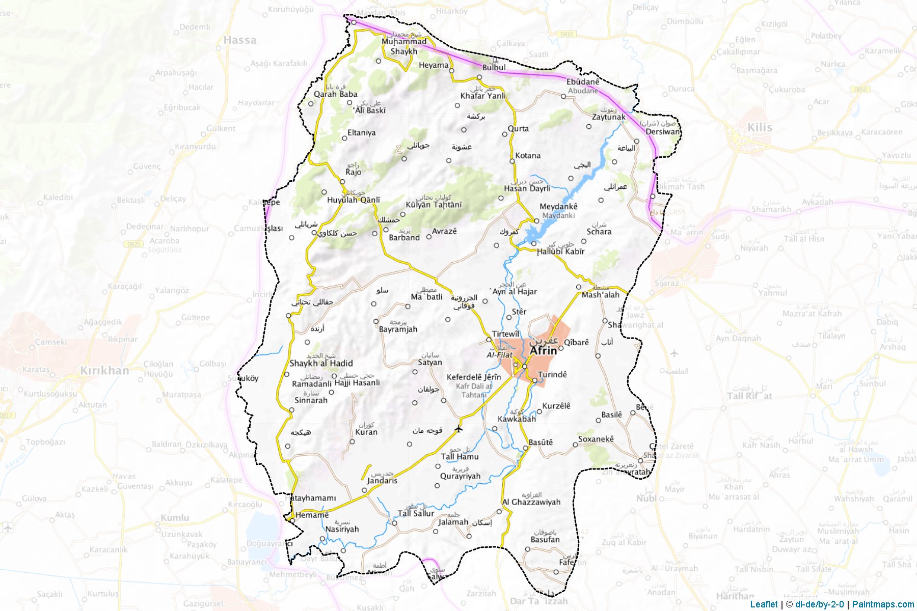 Afrin İlçesi (Halep) Haritası Örnekleri-1