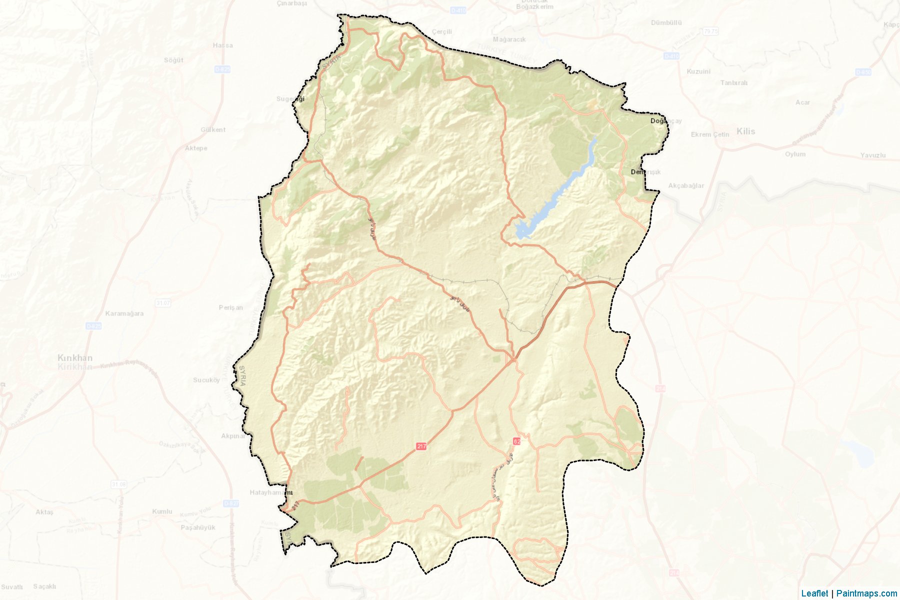 Afrin İlçesi (Halep) Haritası Örnekleri-2