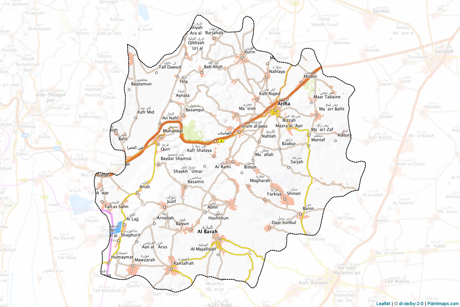 Muestras de recorte de mapas Ariha (Idlib)-1