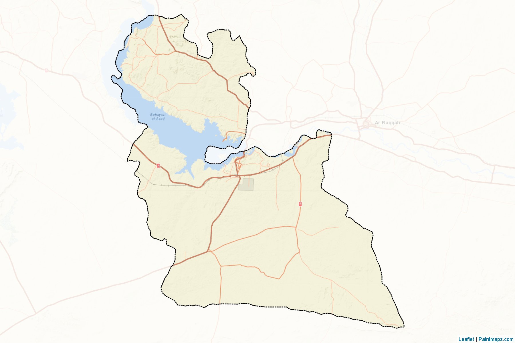 Muestras de recorte de mapas Ath-Thawrah (Ar Raqqah)-2