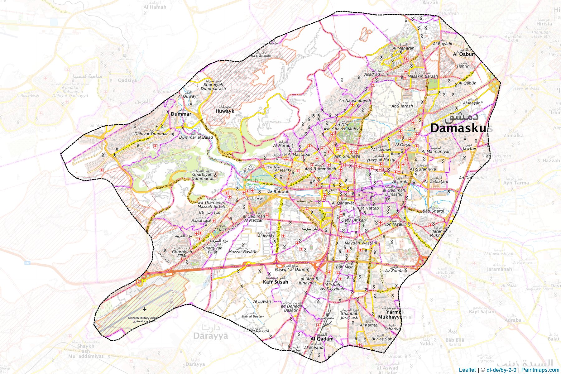 Damascus (Dimashq) Map Cropping Samples-1