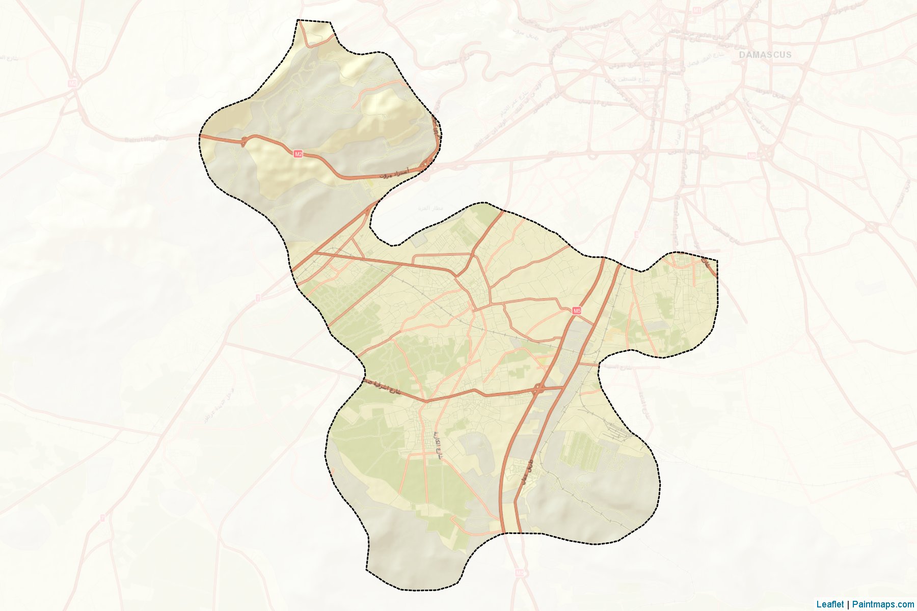 Muestras de recorte de mapas Darayya (Rif Dimashq)-2