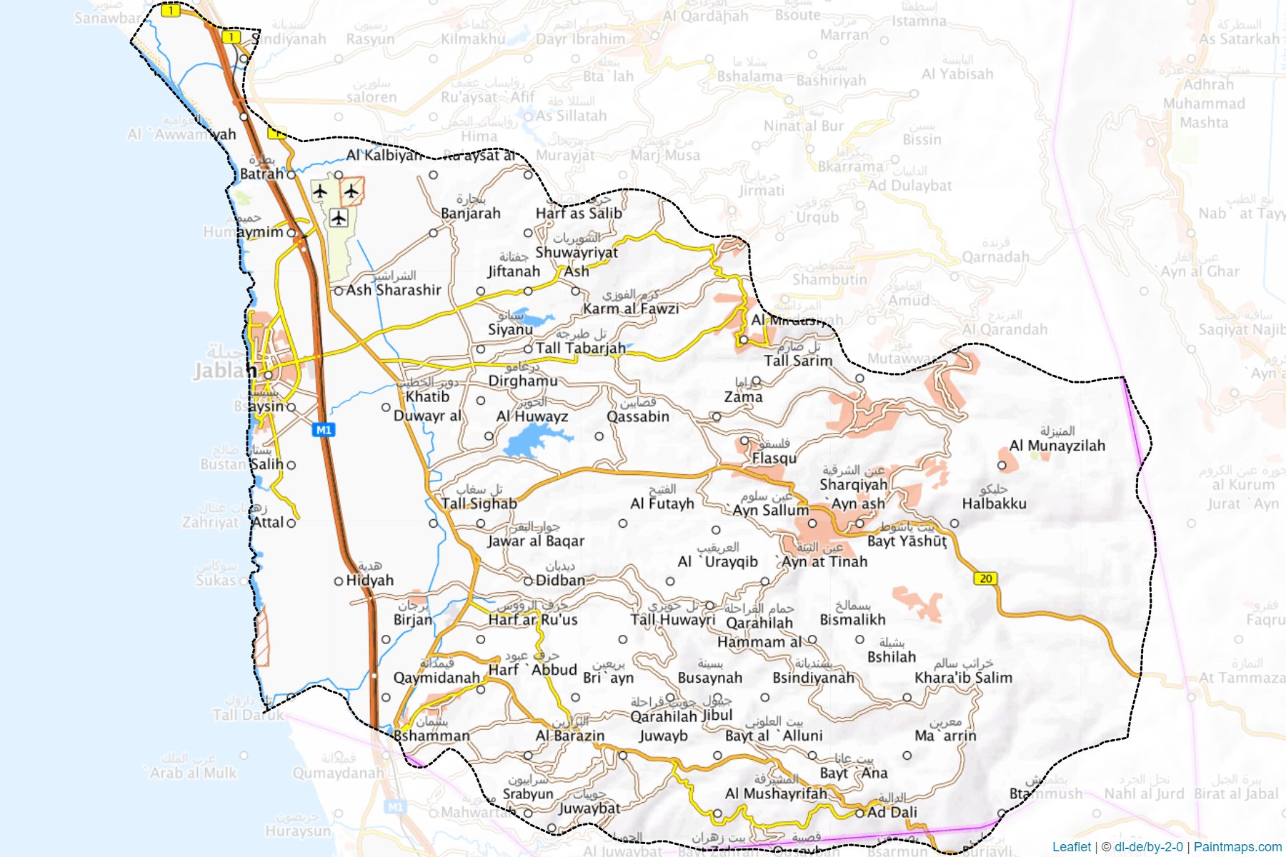 Muestras de recorte de mapas Jablah (Lattakia)-1