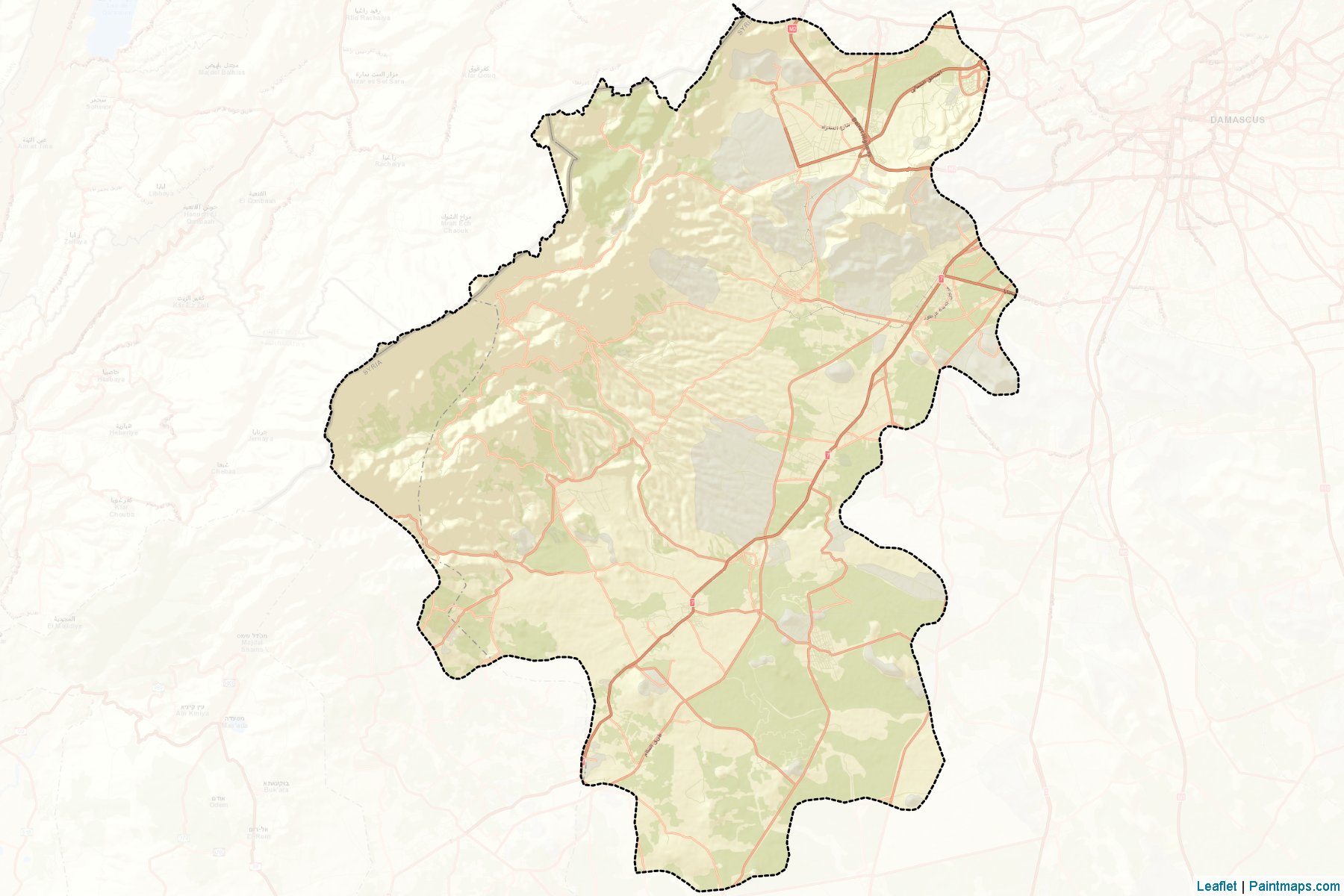 Muestras de recorte de mapas Qatana (Rif Dimashq)-2