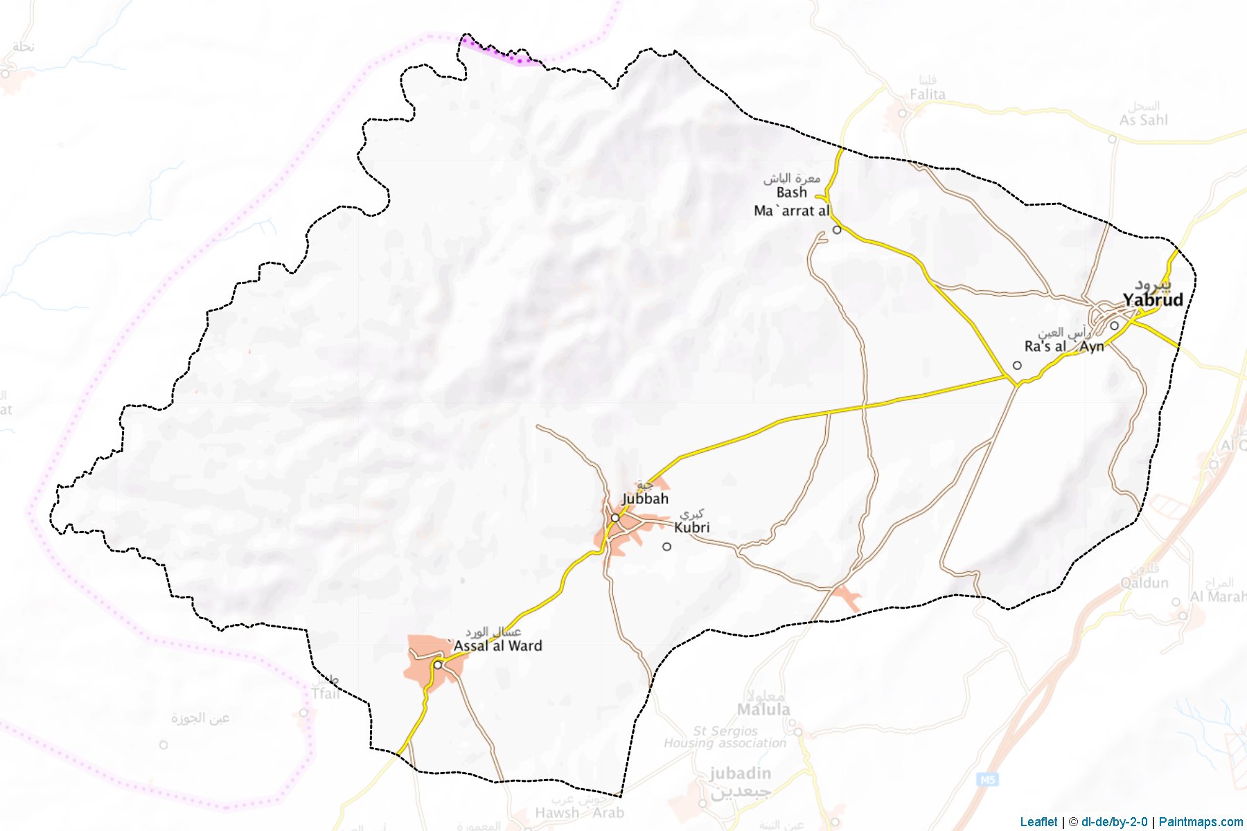 Yabrud (Rif Dimashq) Map Cropping Samples-1