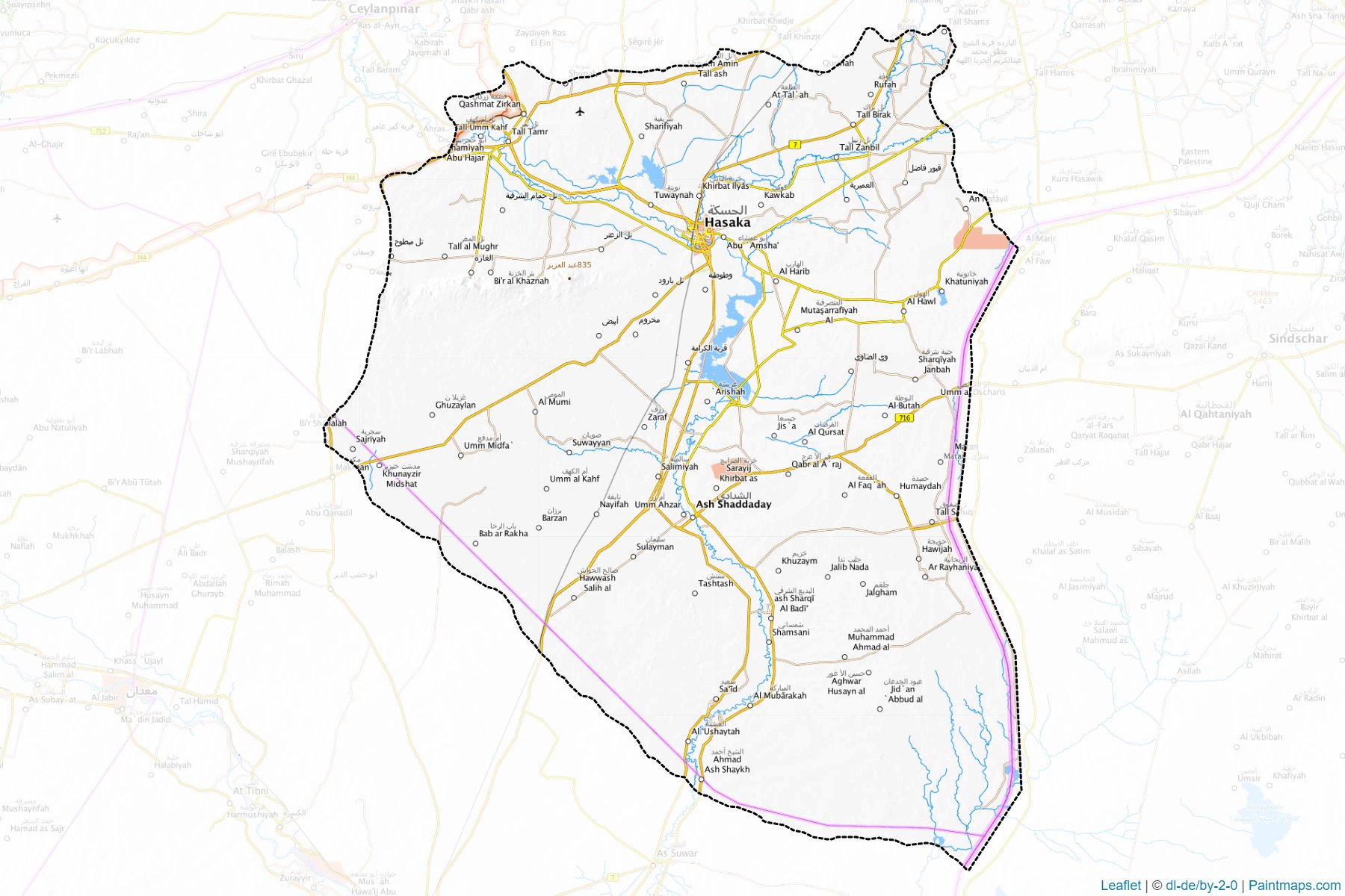 Muestras de recorte de mapas Al-Hasakeh (Hasaka (Al Haksa))-1