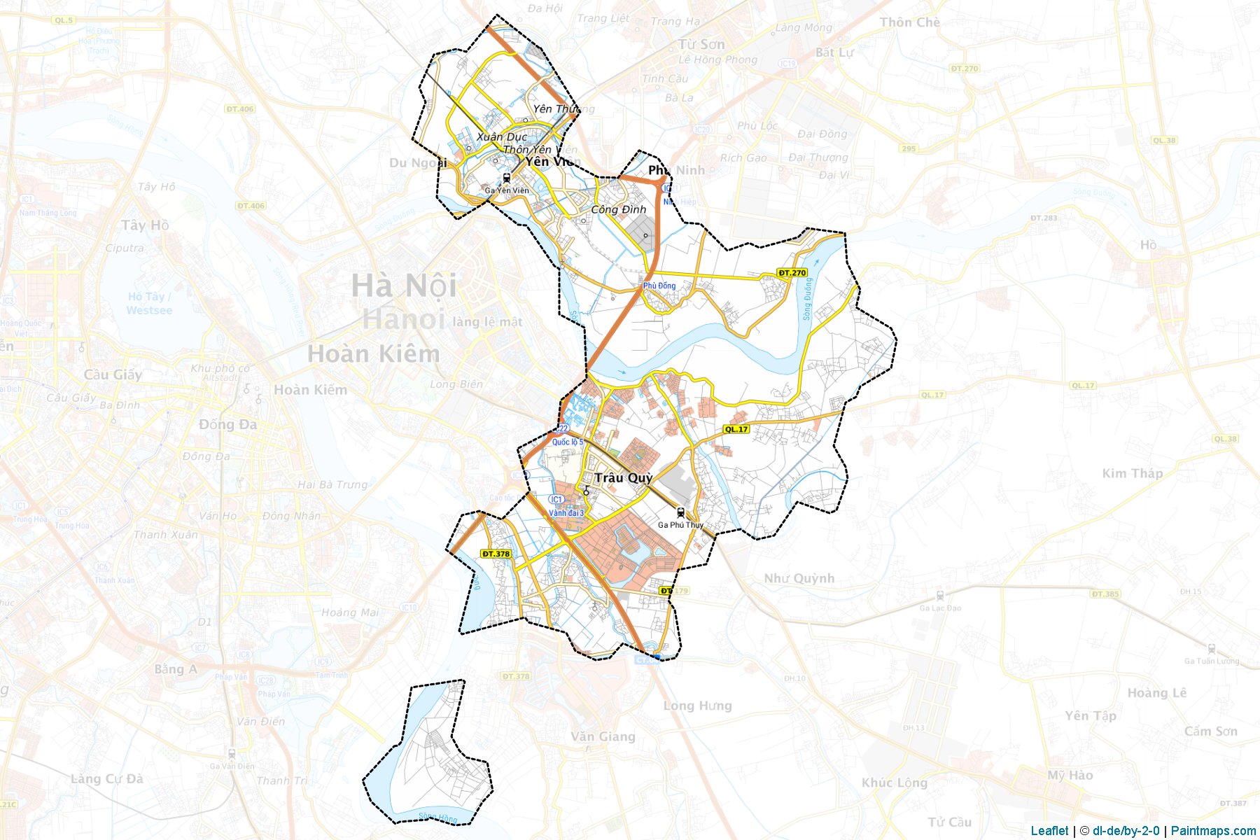 Muestras de recorte de mapas Gia Lam (Ha Tay)-1