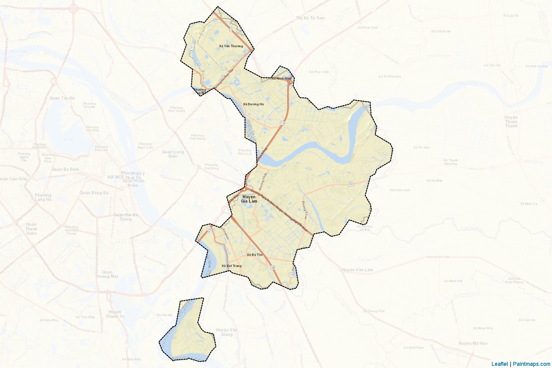 Muestras de recorte de mapas Gia Lam (Ha Tay)-2