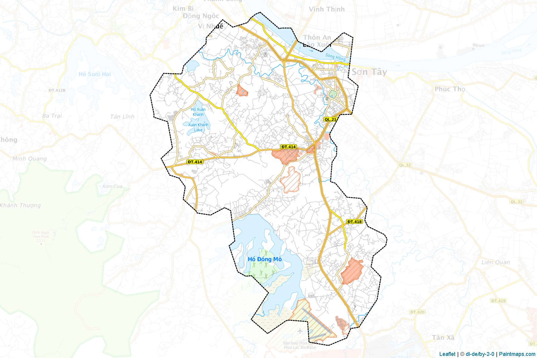 Muestras de recorte de mapas Son Tay (Ha Tay)-1