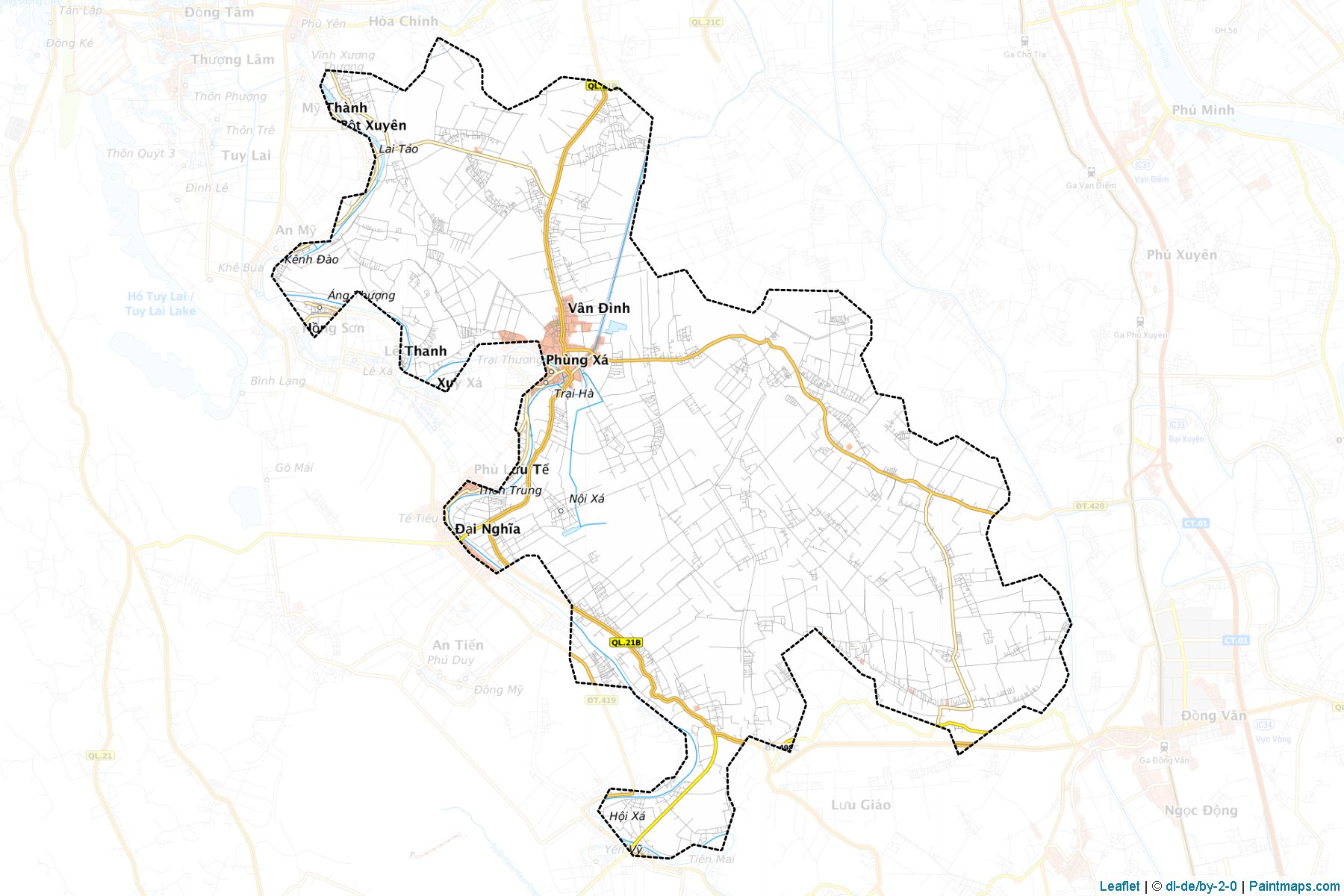 Muestras de recorte de mapas Ung Hoa (Ha Tay)-1