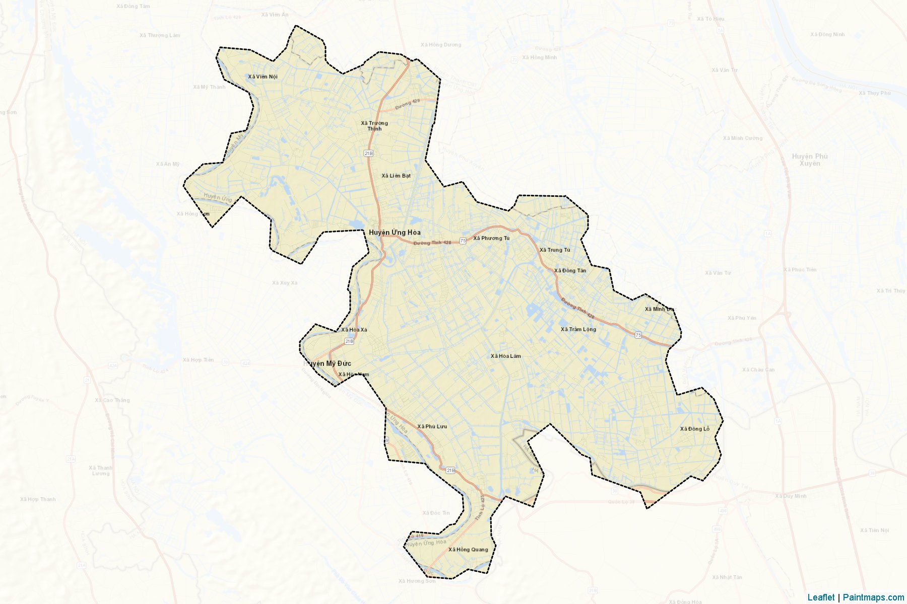 Muestras de recorte de mapas Ung Hoa (Ha Tay)-2