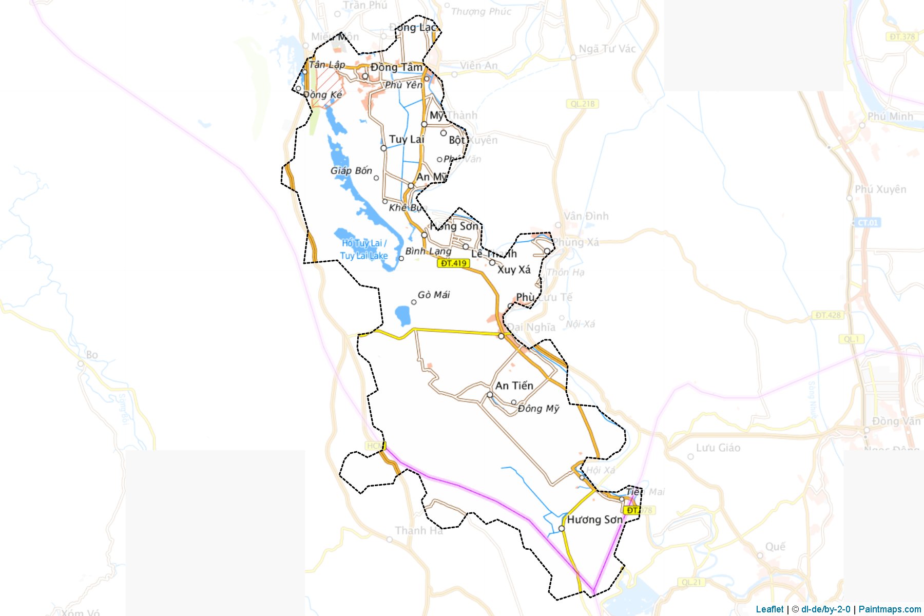 Muestras de recorte de mapas My Duc (Ha Tay)-1