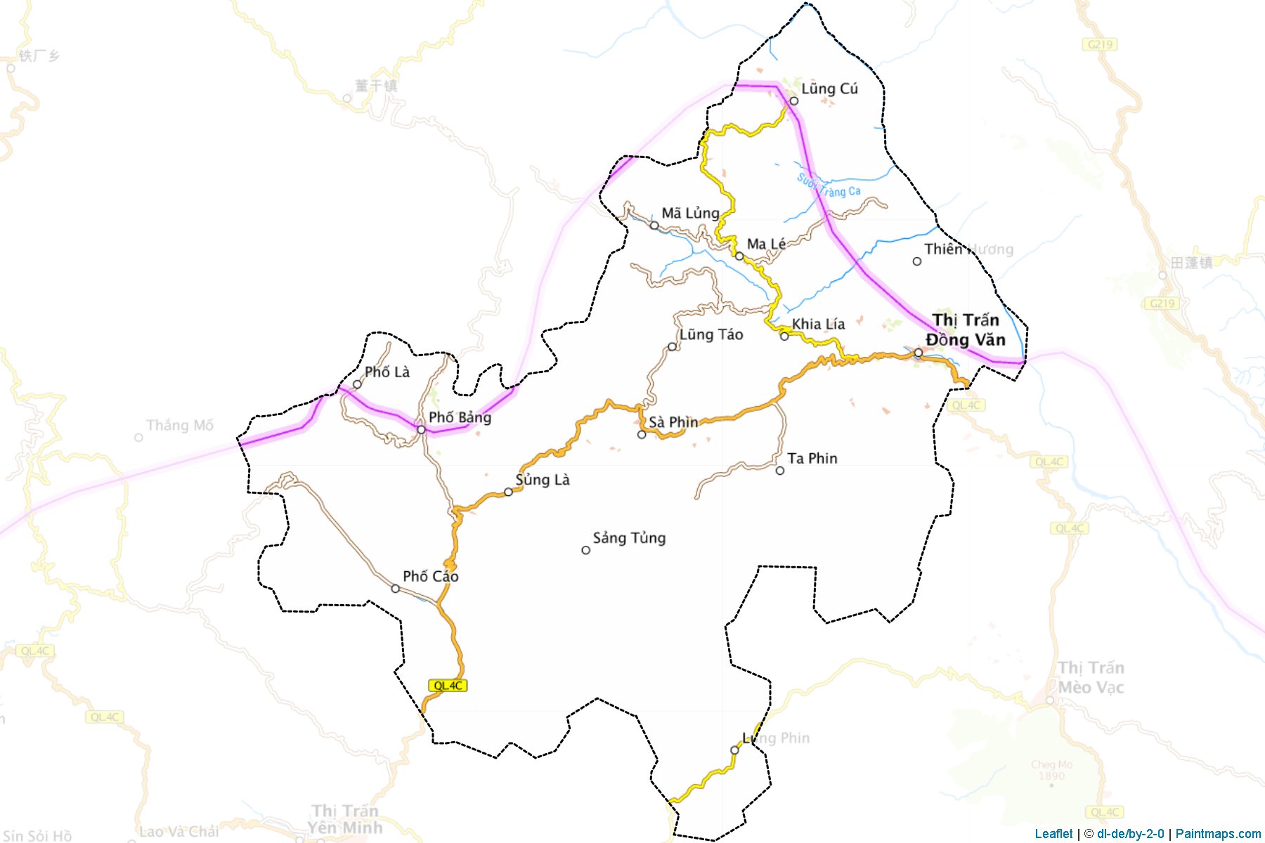 Muestras de recorte de mapas Dong Van (Hà Giang)-1