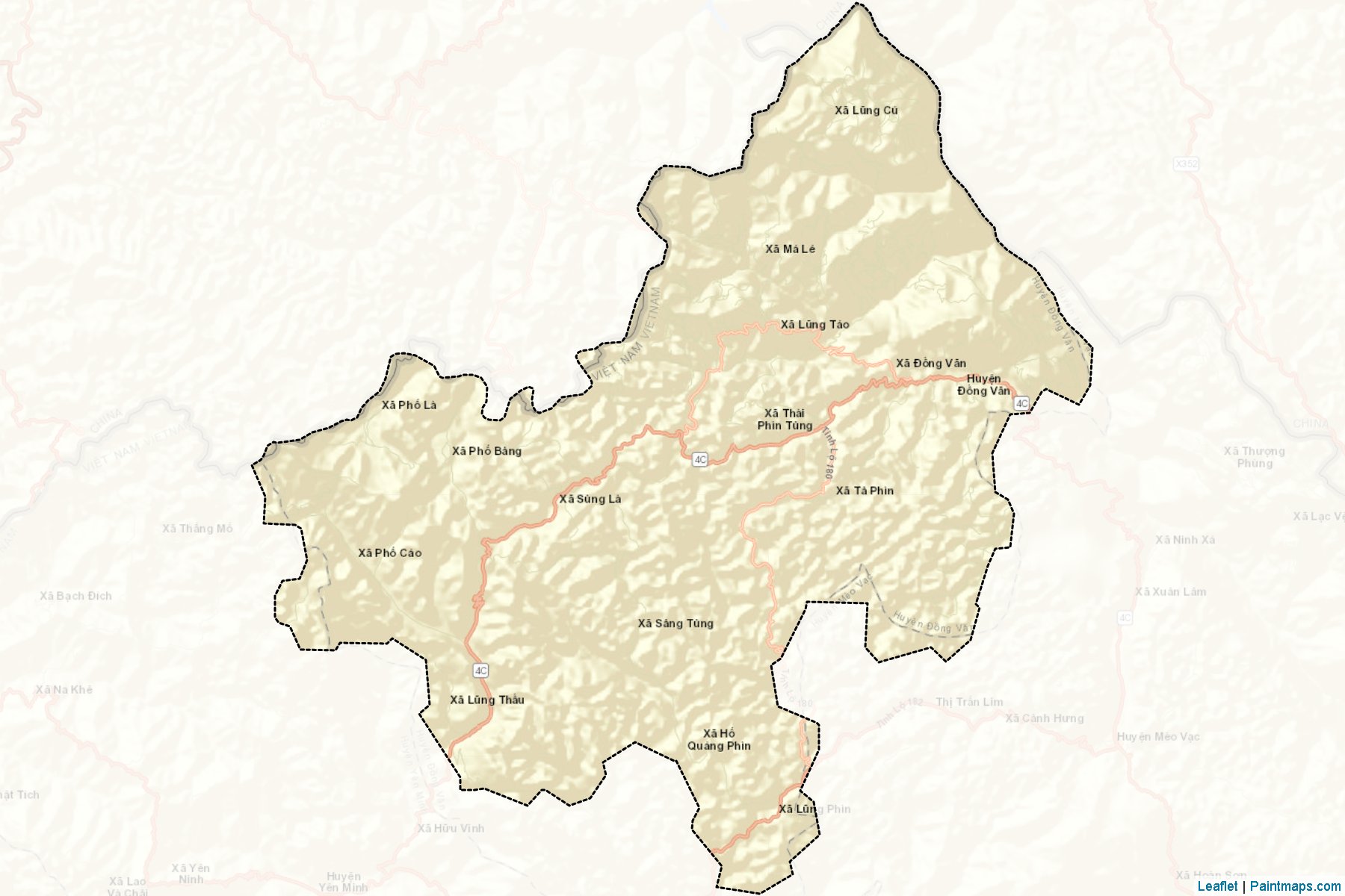 Muestras de recorte de mapas Dong Van (Hà Giang)-2