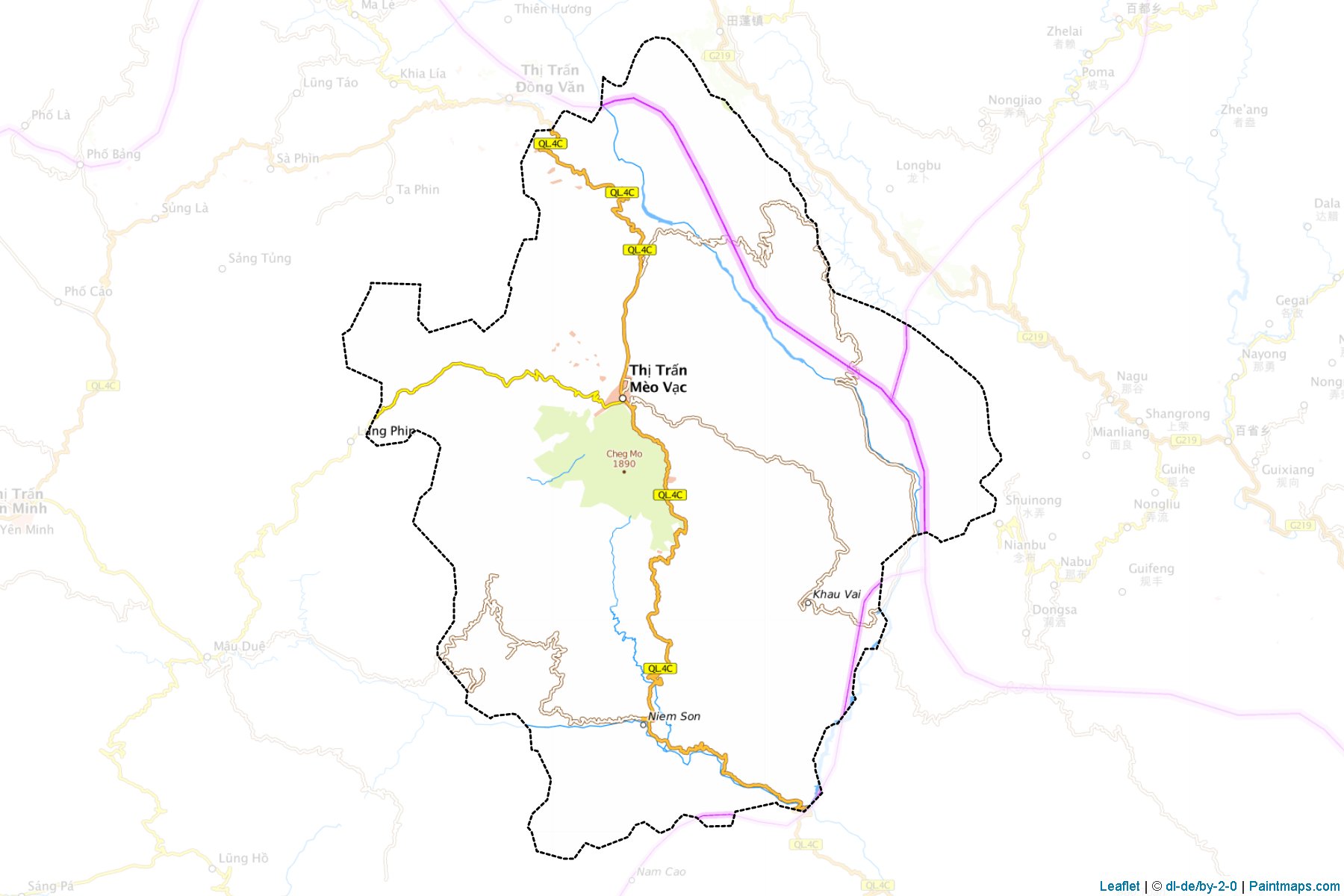 Meo Vac (Ha Giang) Haritası Örnekleri-1