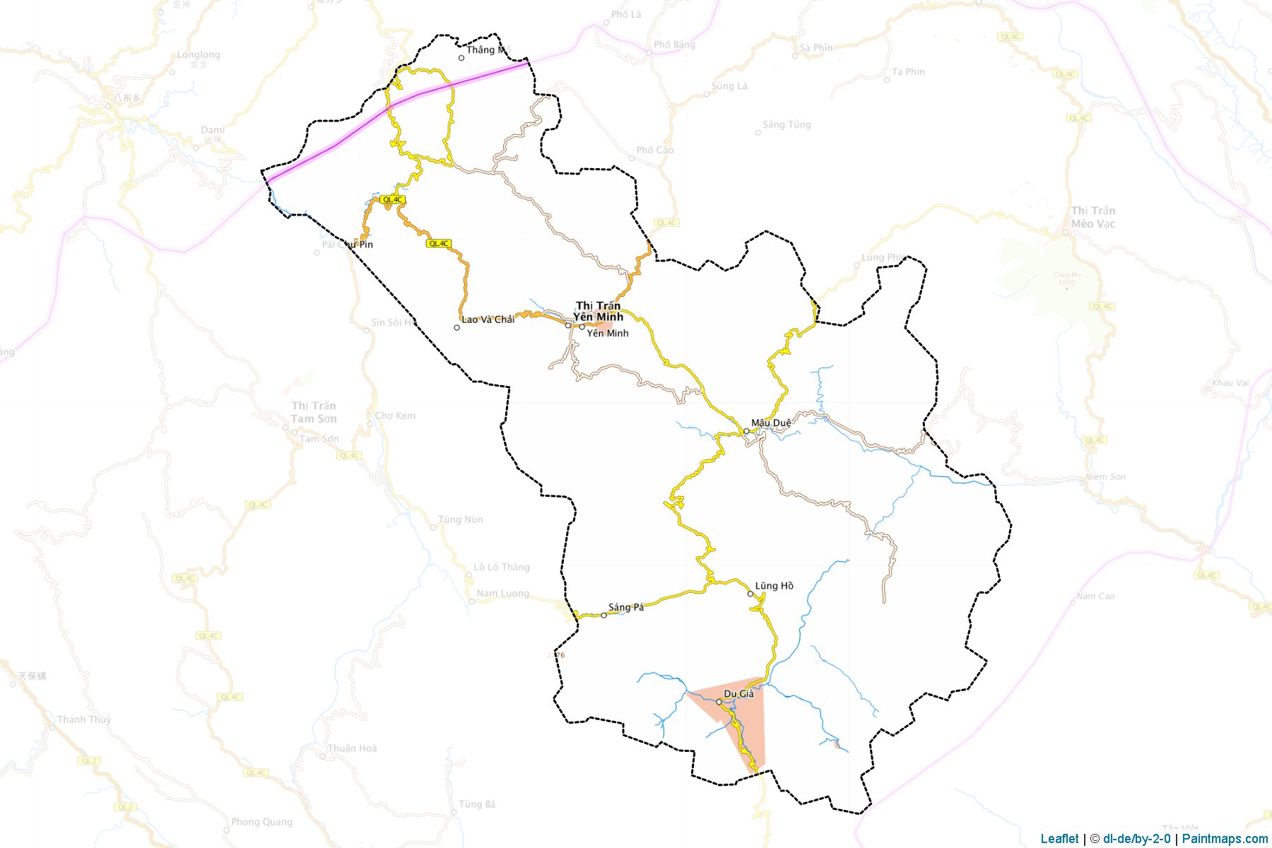 Yen Minh (Ha Giang) Haritası Örnekleri-1