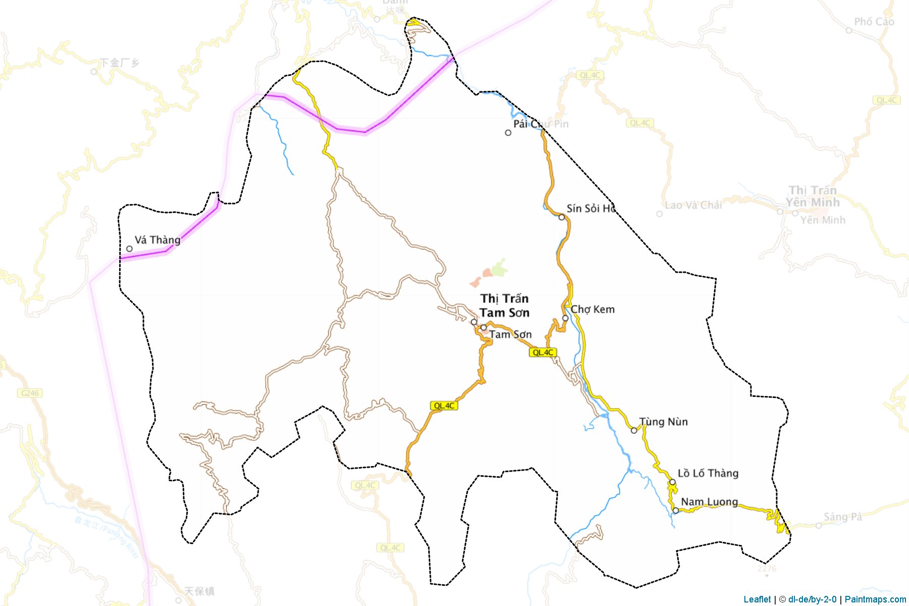 Muestras de recorte de mapas Quan Ba (Hà Giang)-1