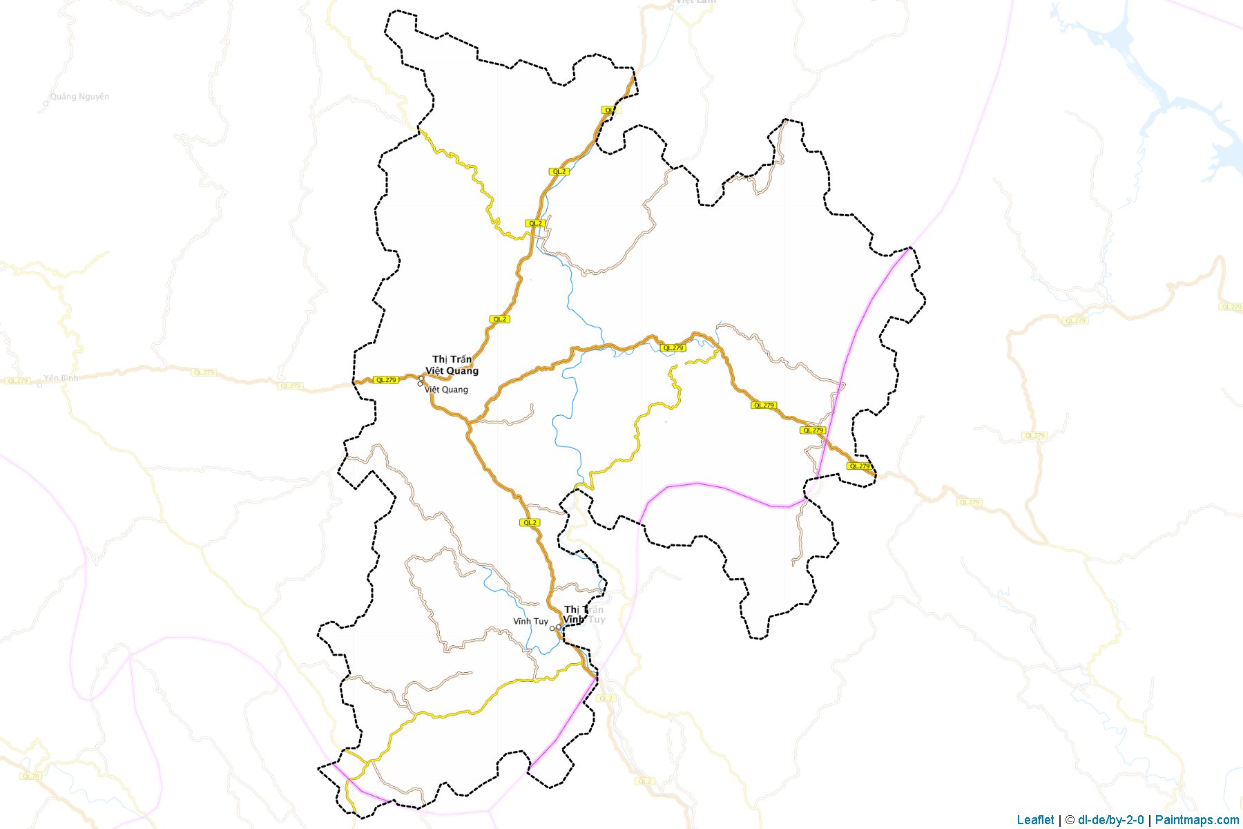 Muestras de recorte de mapas Bac Quang (Hà Giang)-1