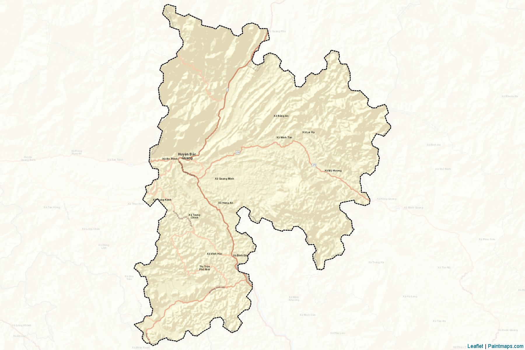 Muestras de recorte de mapas Bac Quang (Hà Giang)-2