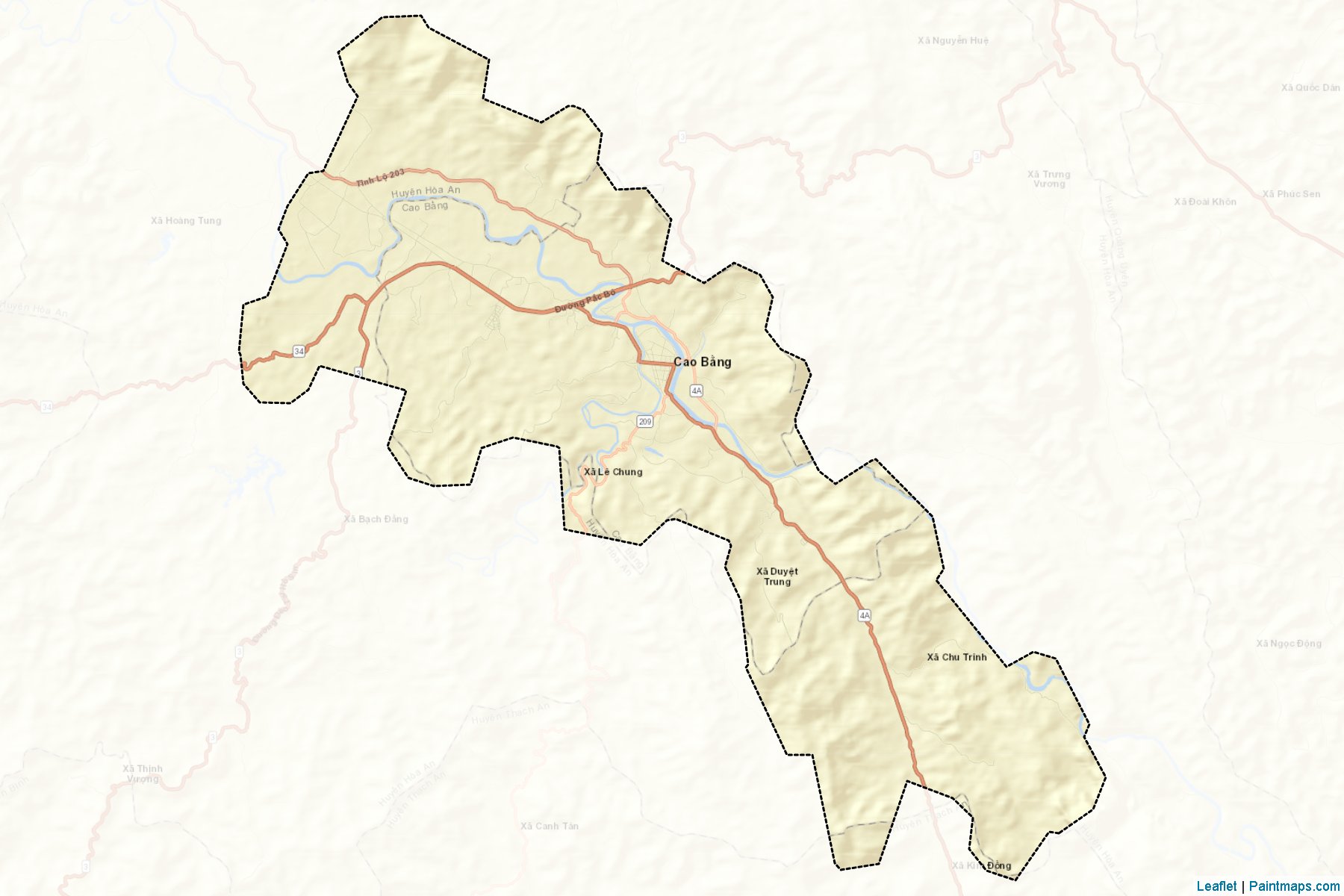 Muestras de recorte de mapas Cao Bang (Cao Bằng)-2