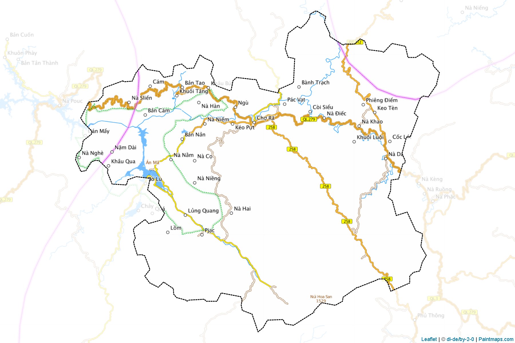 Muestras de recorte de mapas Ba Be (Đông Bắc)-1