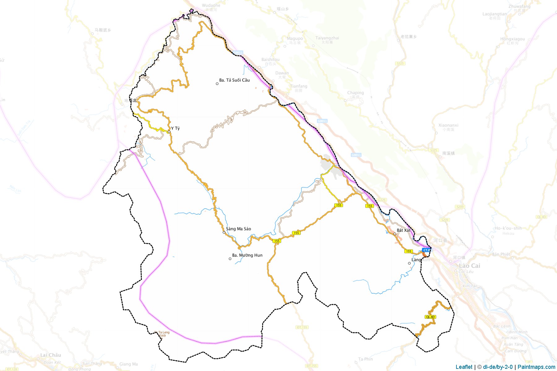 Bat Xat (Lao Cai) Haritası Örnekleri-1