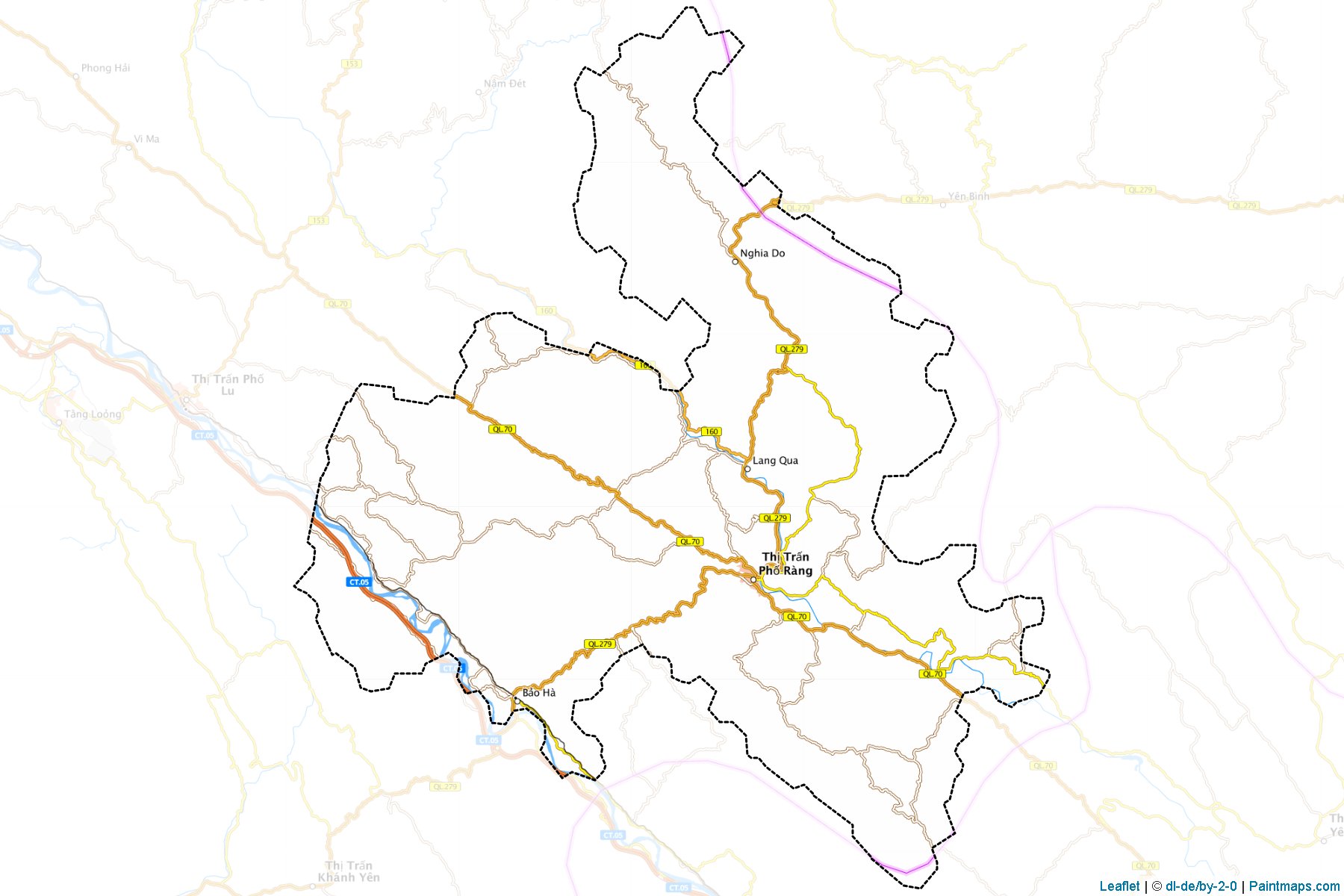 Muestras de recorte de mapas Bao Yen (Lào Cai)-1