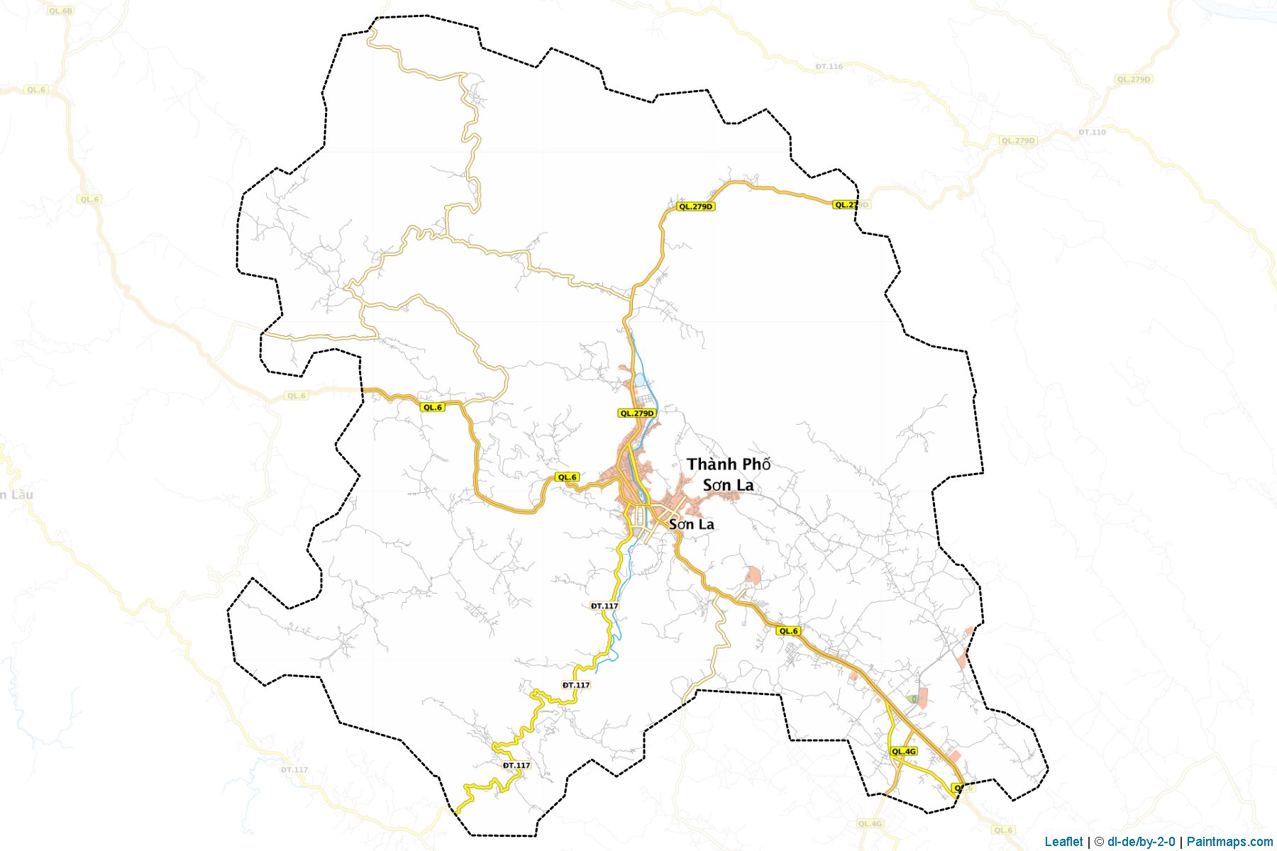 Muestras de recorte de mapas Son La (Son La)-1