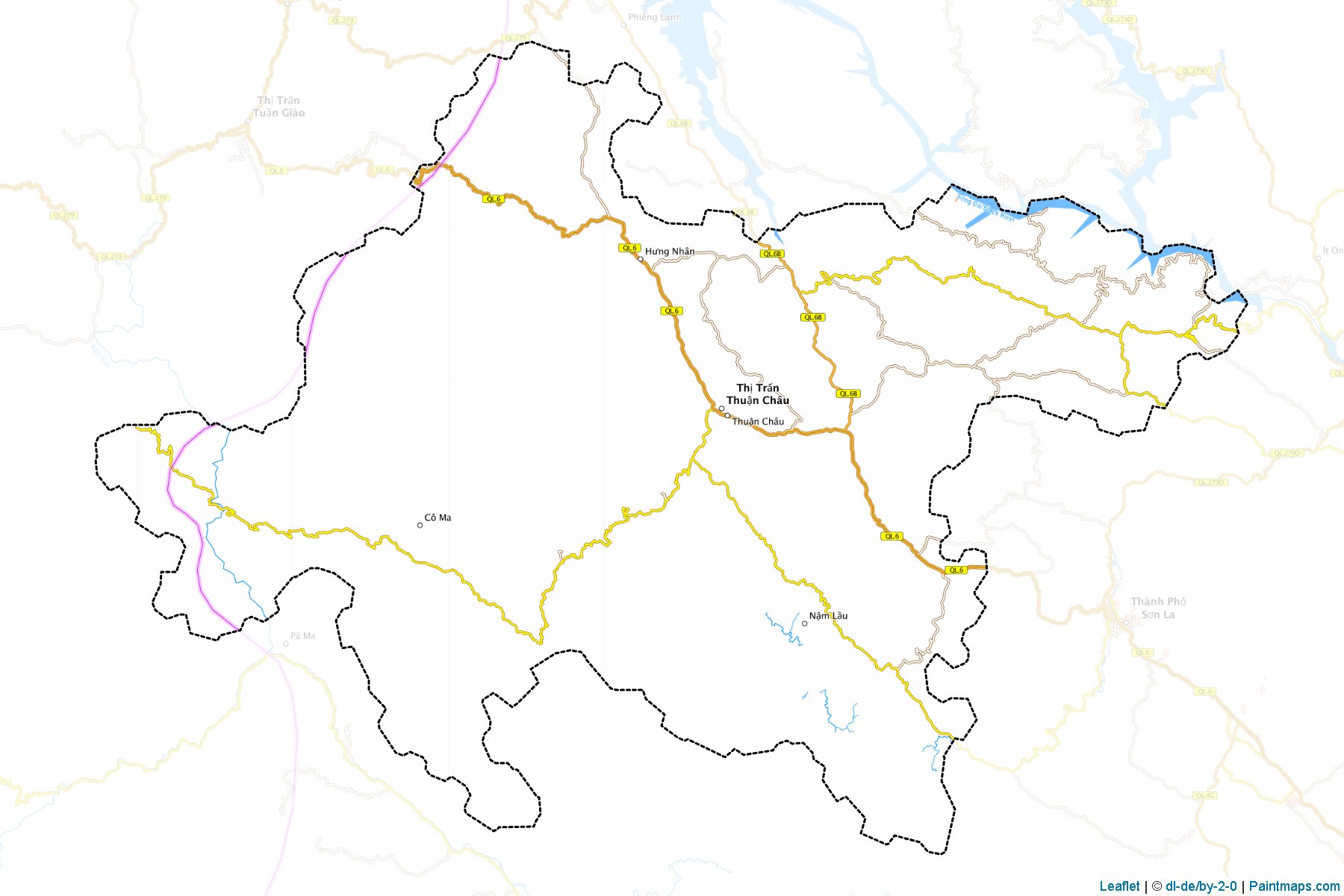 Muestras de recorte de mapas Thuan Chau (Son La)-1