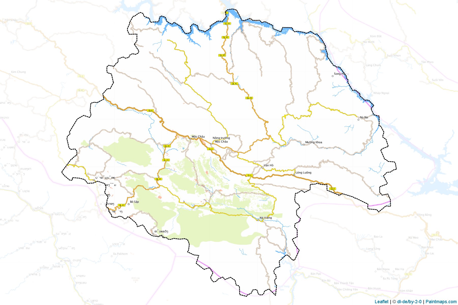 Muestras de recorte de mapas Moc Chau (Son La)-1