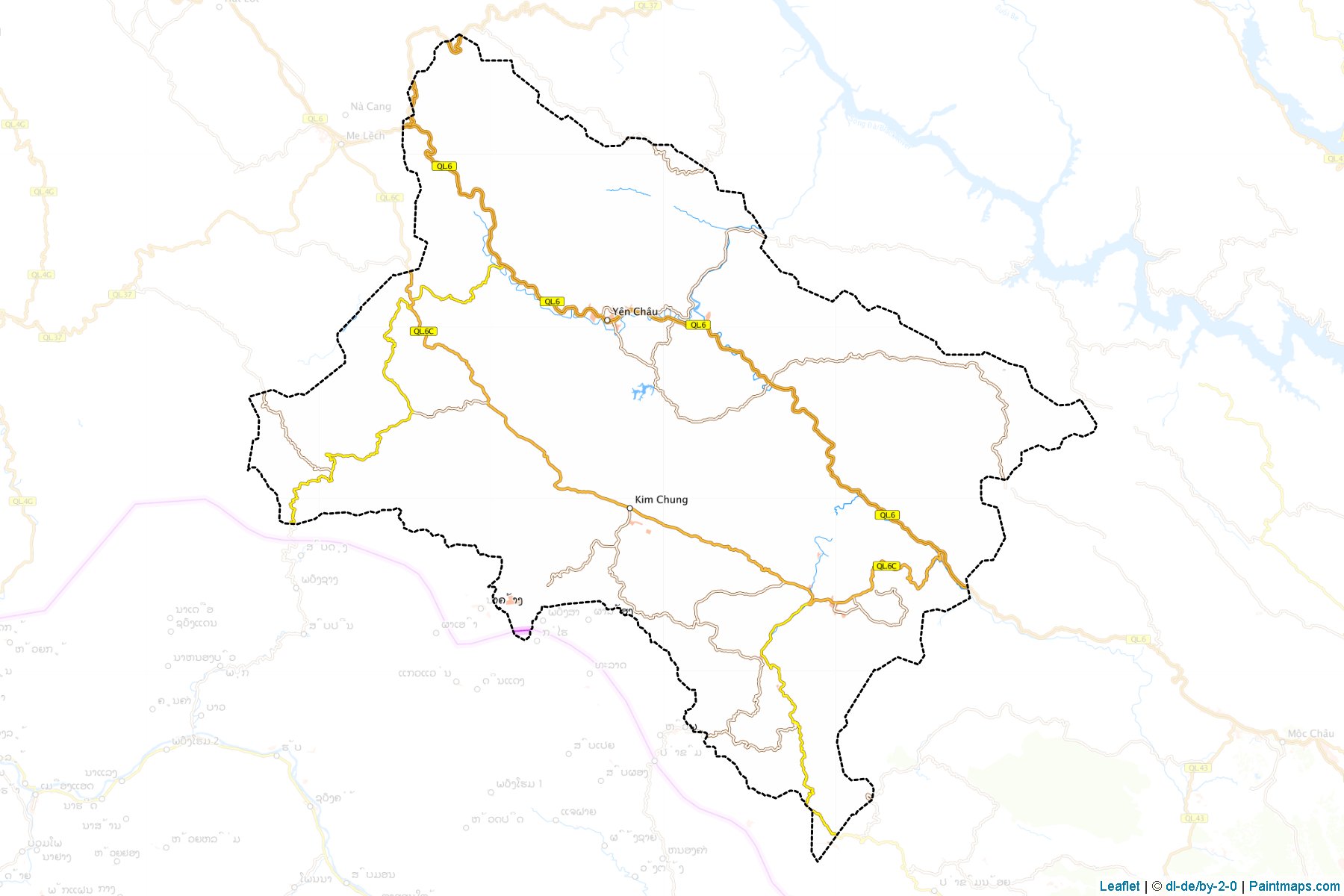 Muestras de recorte de mapas Yen Chau (Son La)-1