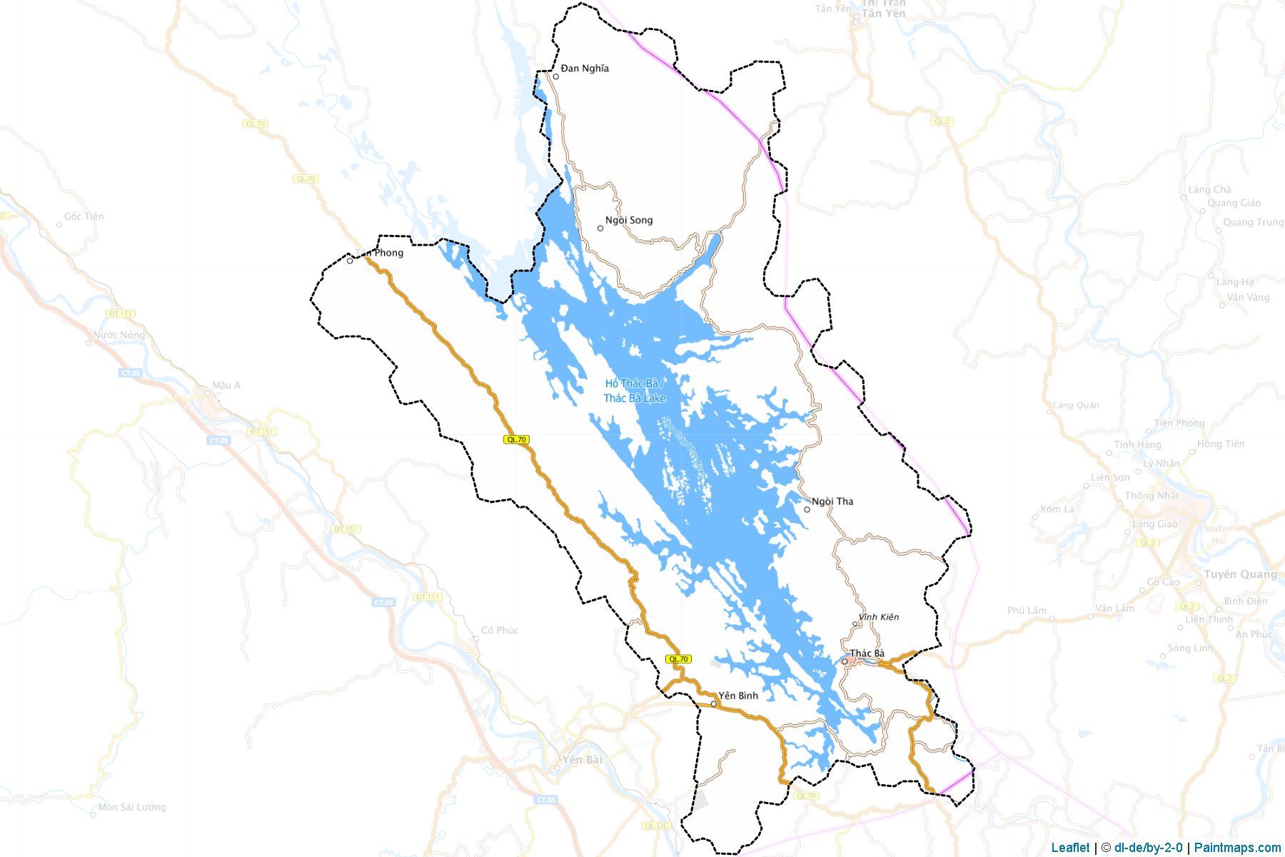 Muestras de recorte de mapas Yen Binh (Yên Bái)-1