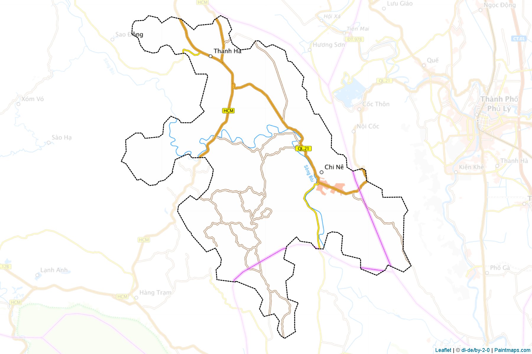 Muestras de recorte de mapas Lac Thuy (Hòa Bình)-1