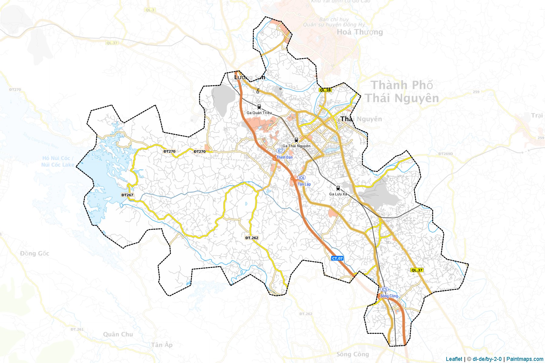 Thai Nguyen (Thai Nguyen) Map Cropping Samples-1