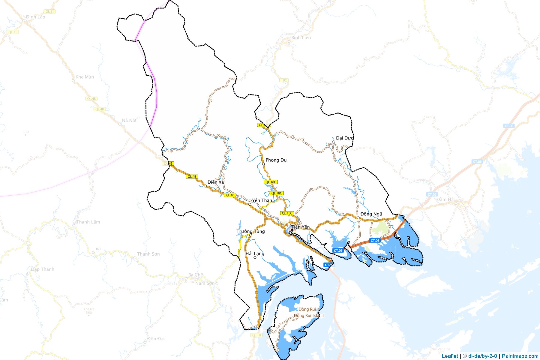 Muestras de recorte de mapas Tien Yen (Quảng Ninh)-1