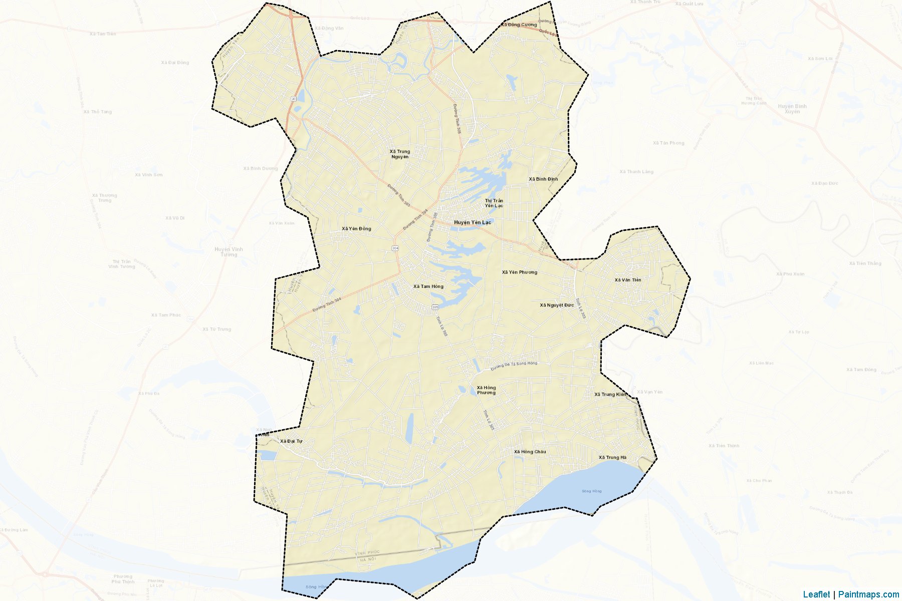 Muestras de recorte de mapas Yen Lac (Vĩnh Phúc)-2