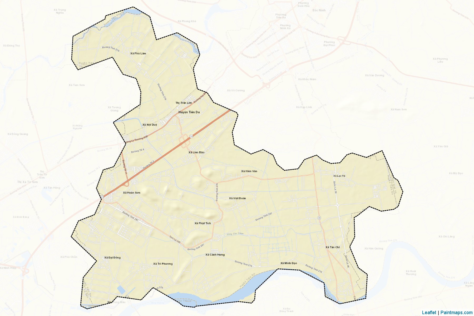 Muestras de recorte de mapas Tien Du (Bắc Ninh)-2