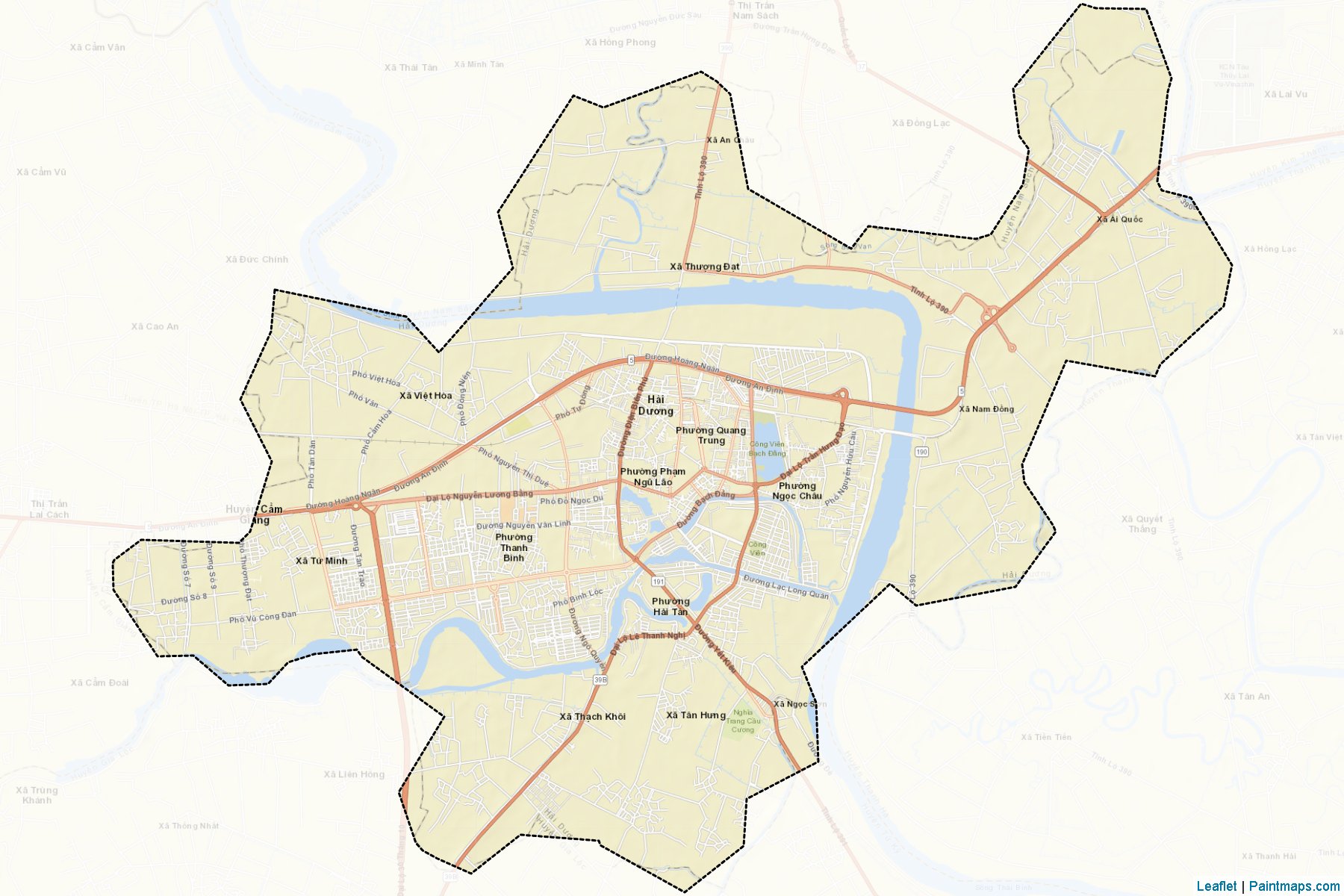 Hai Duong (Hai Duong) Map Cropping Samples-2