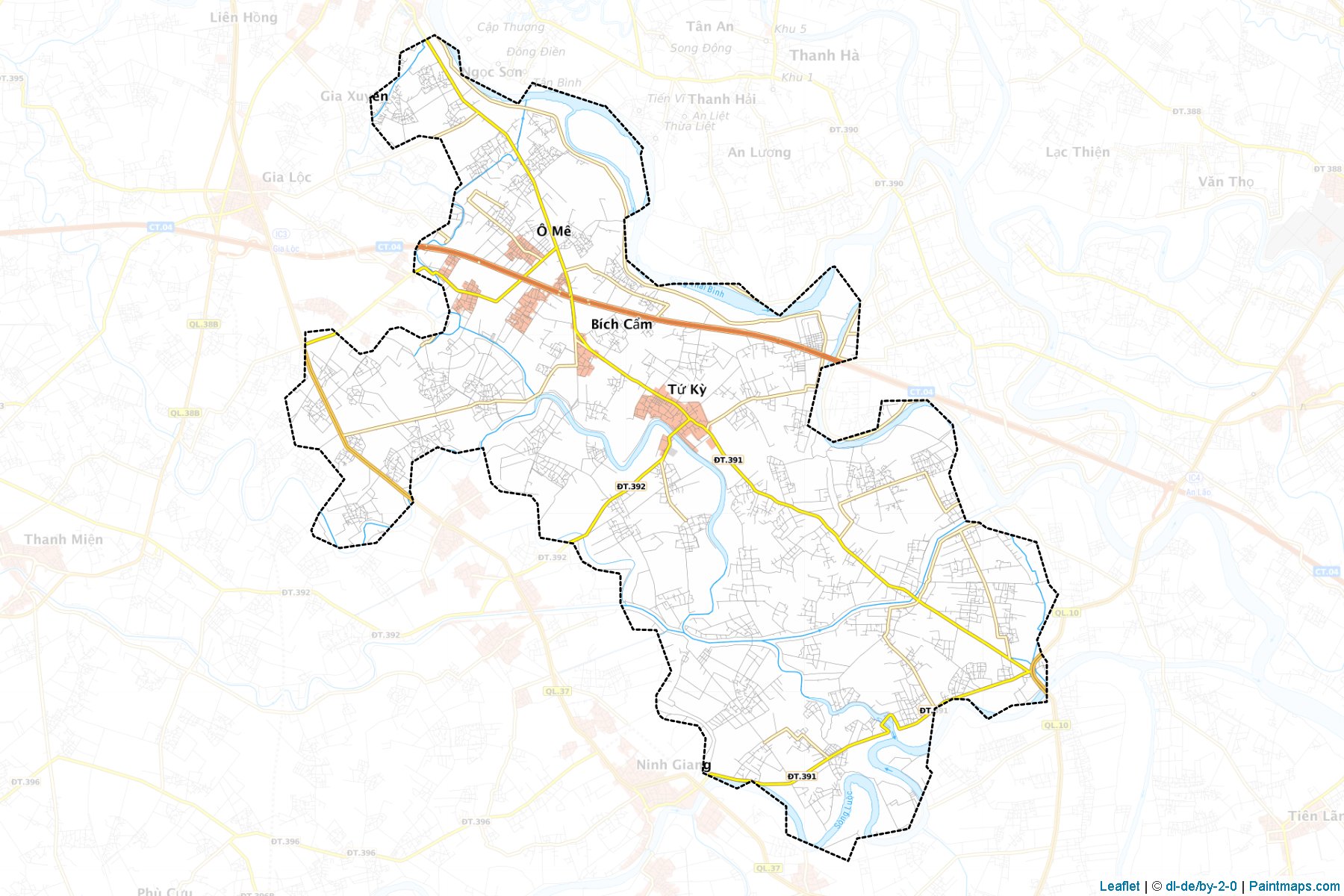 Muestras de recorte de mapas Tu Ky (Hải Dương)-1