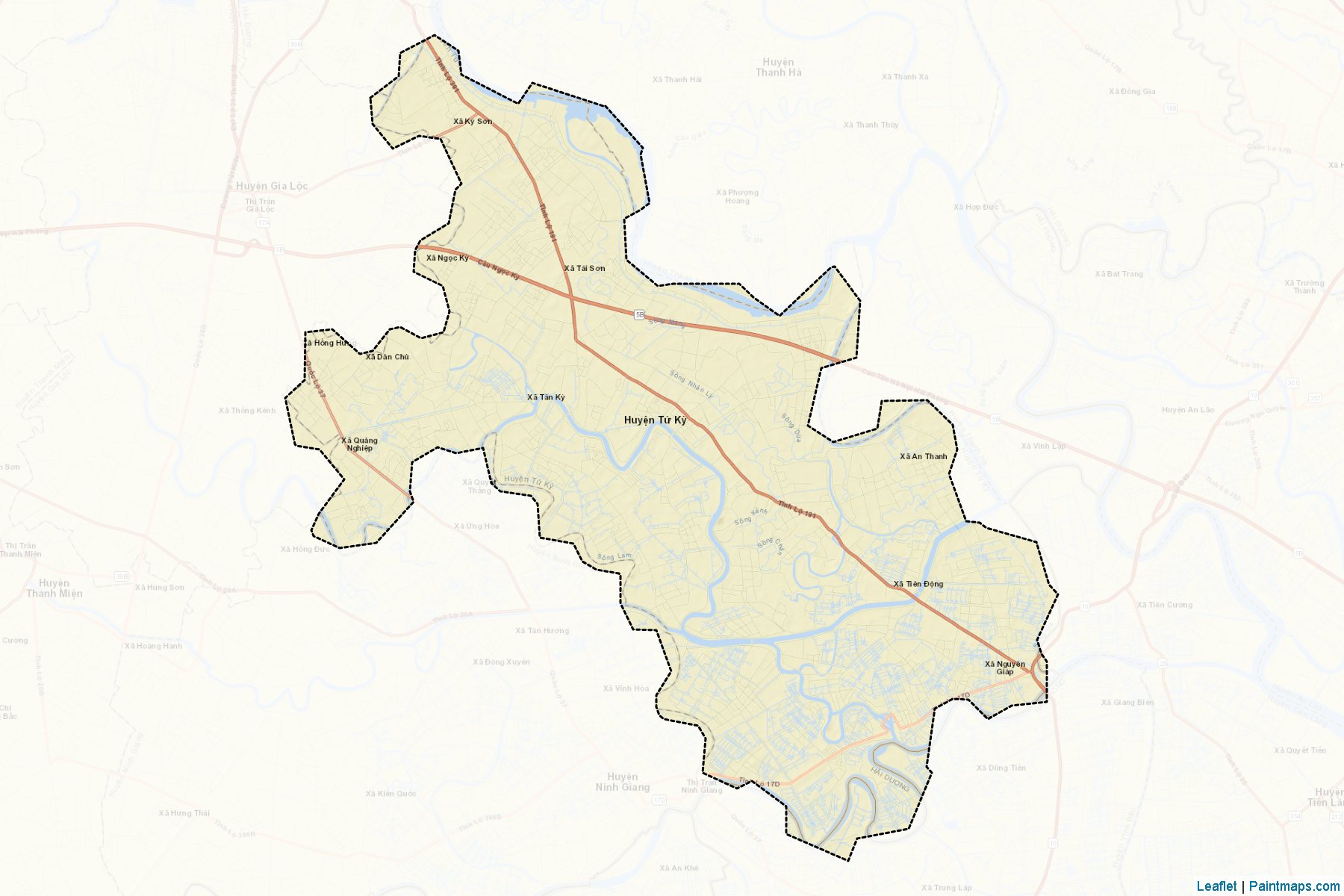 Muestras de recorte de mapas Tu Ky (Hải Dương)-2