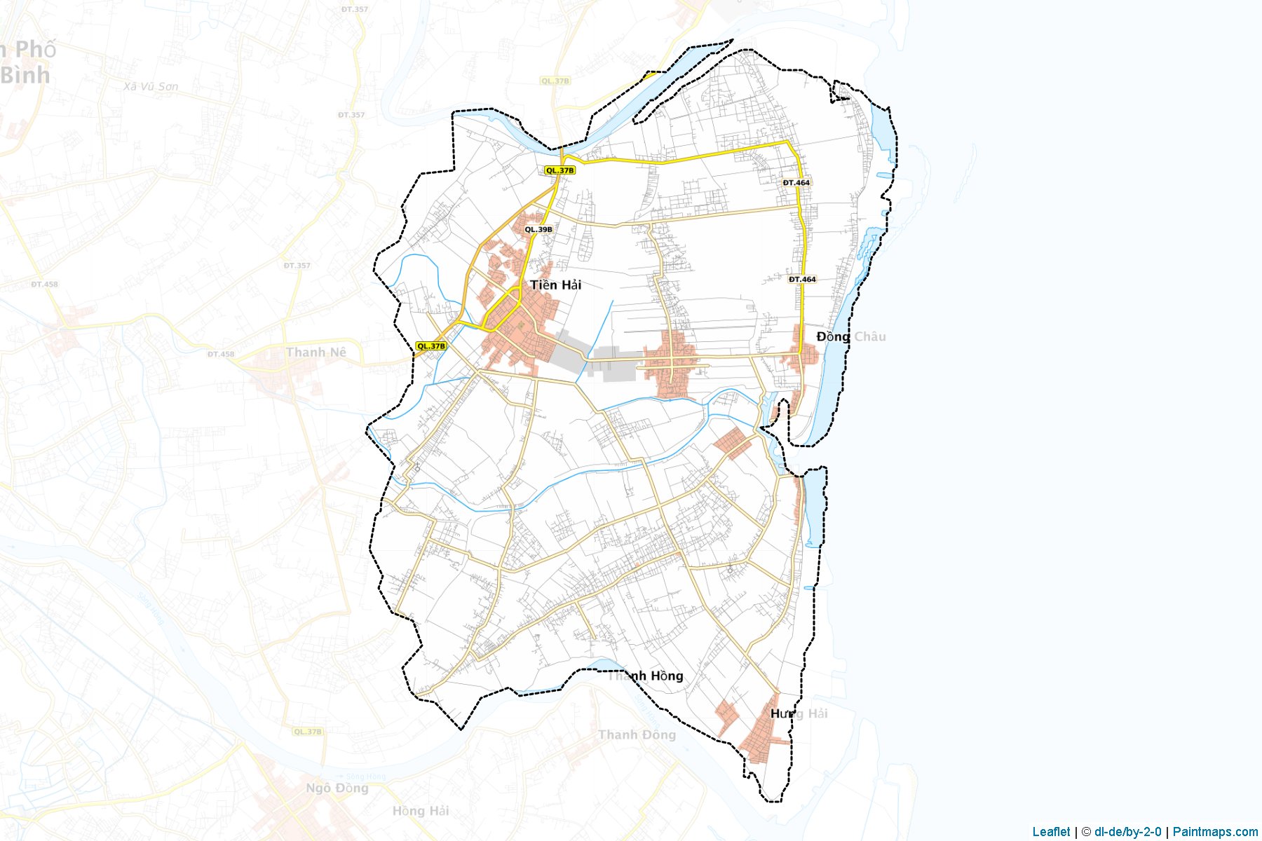 Muestras de recorte de mapas Tien Hai (Thái Bình)-1