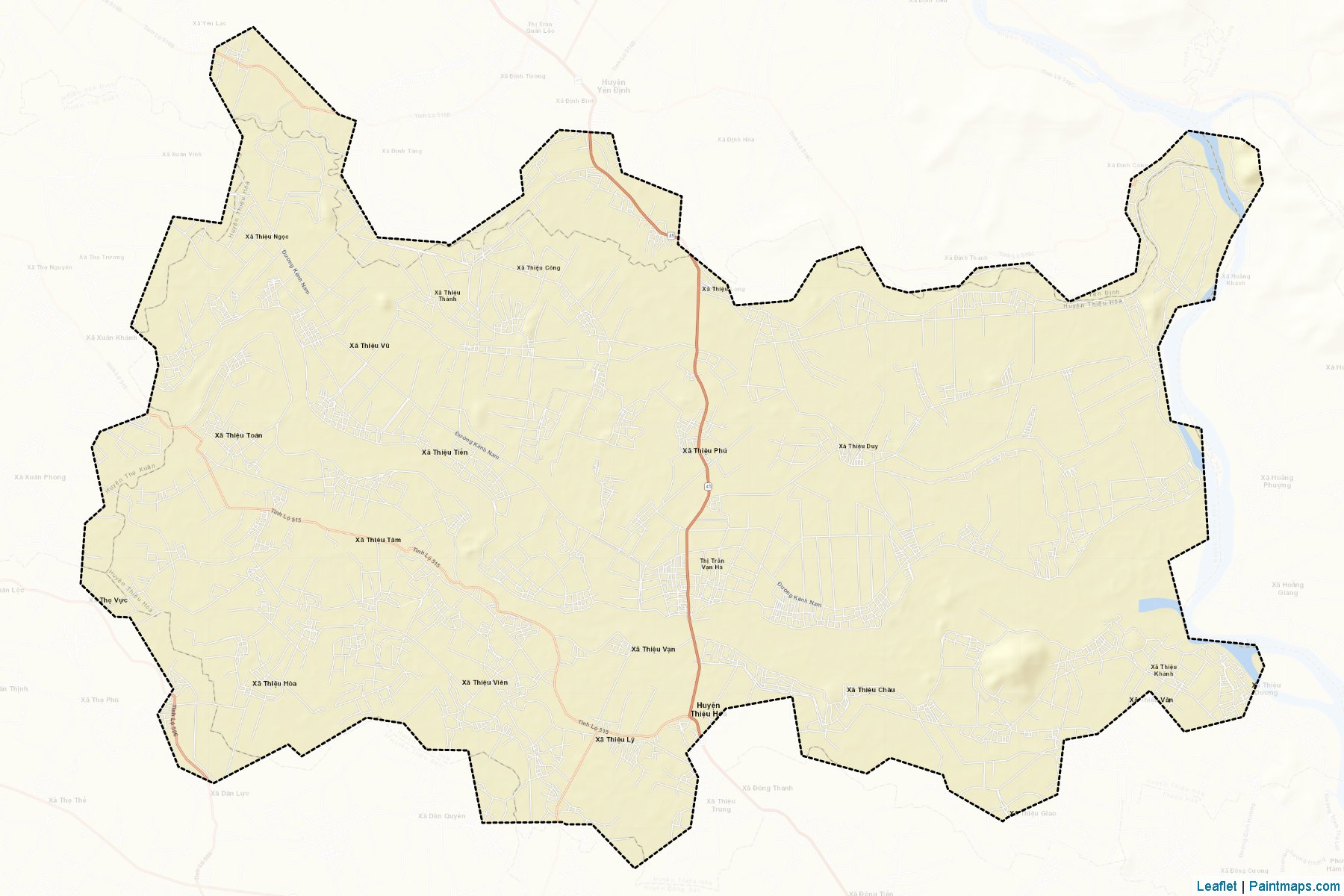 Muestras de recorte de mapas Thieu Hoa (Thanh Hóa)-2