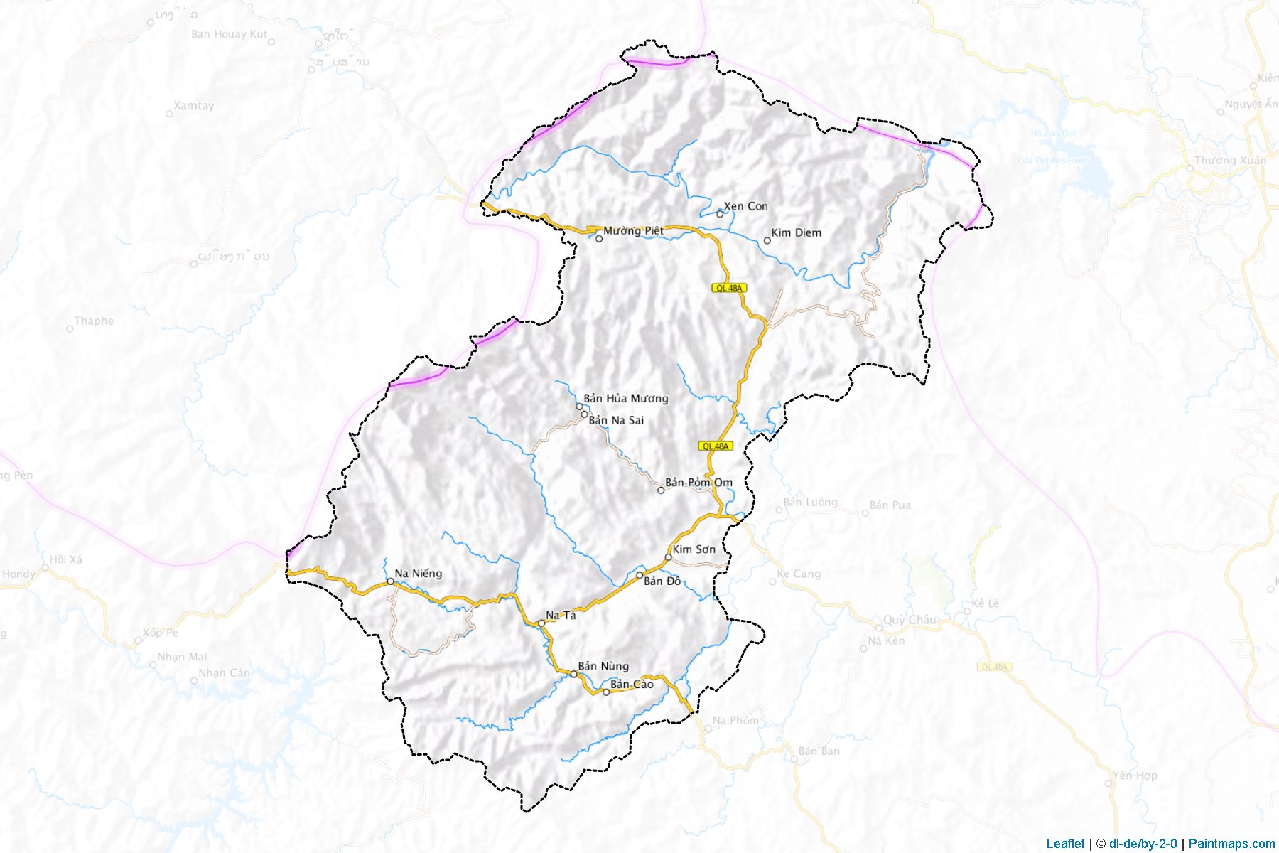 Muestras de recorte de mapas Que Phong (Nghệ An)-1