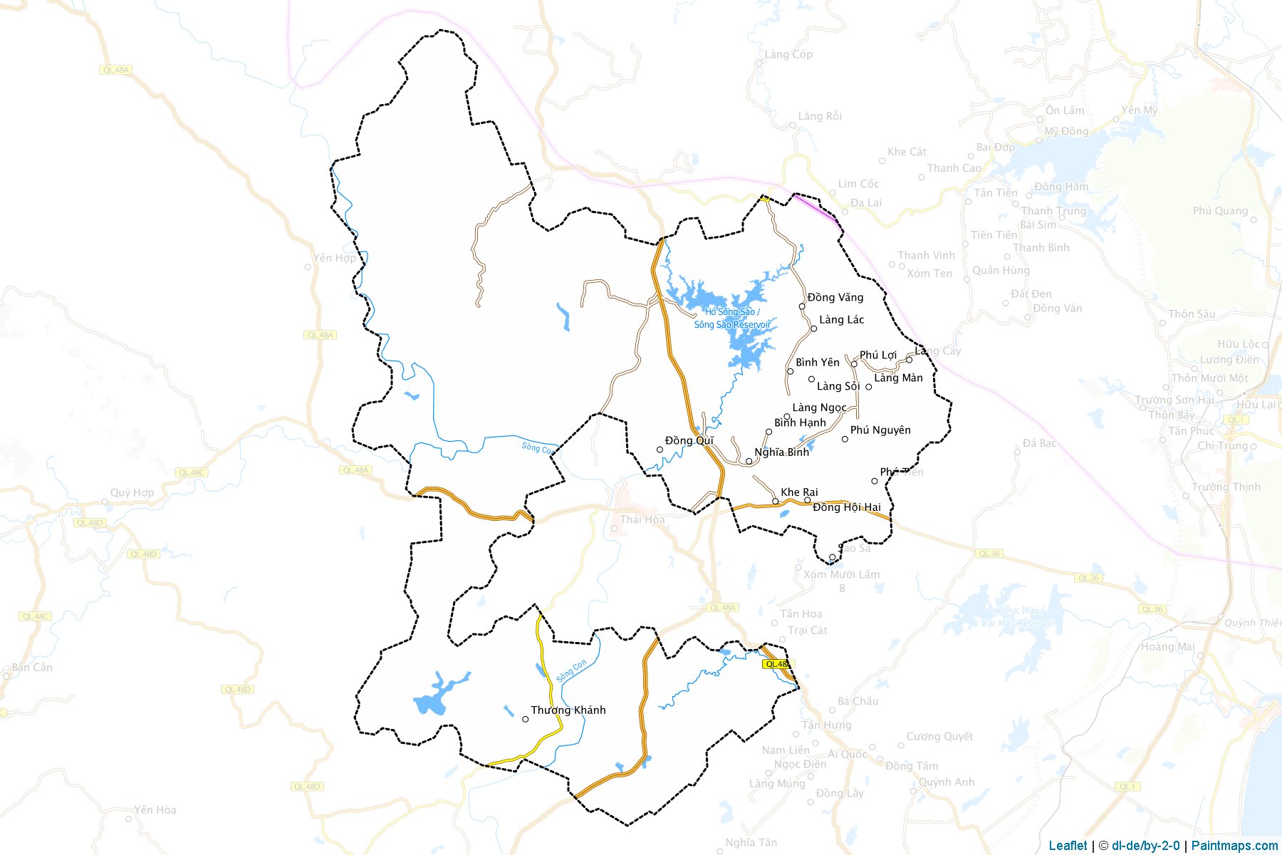 Muestras de recorte de mapas Nghia Dan (Nghệ An)-1