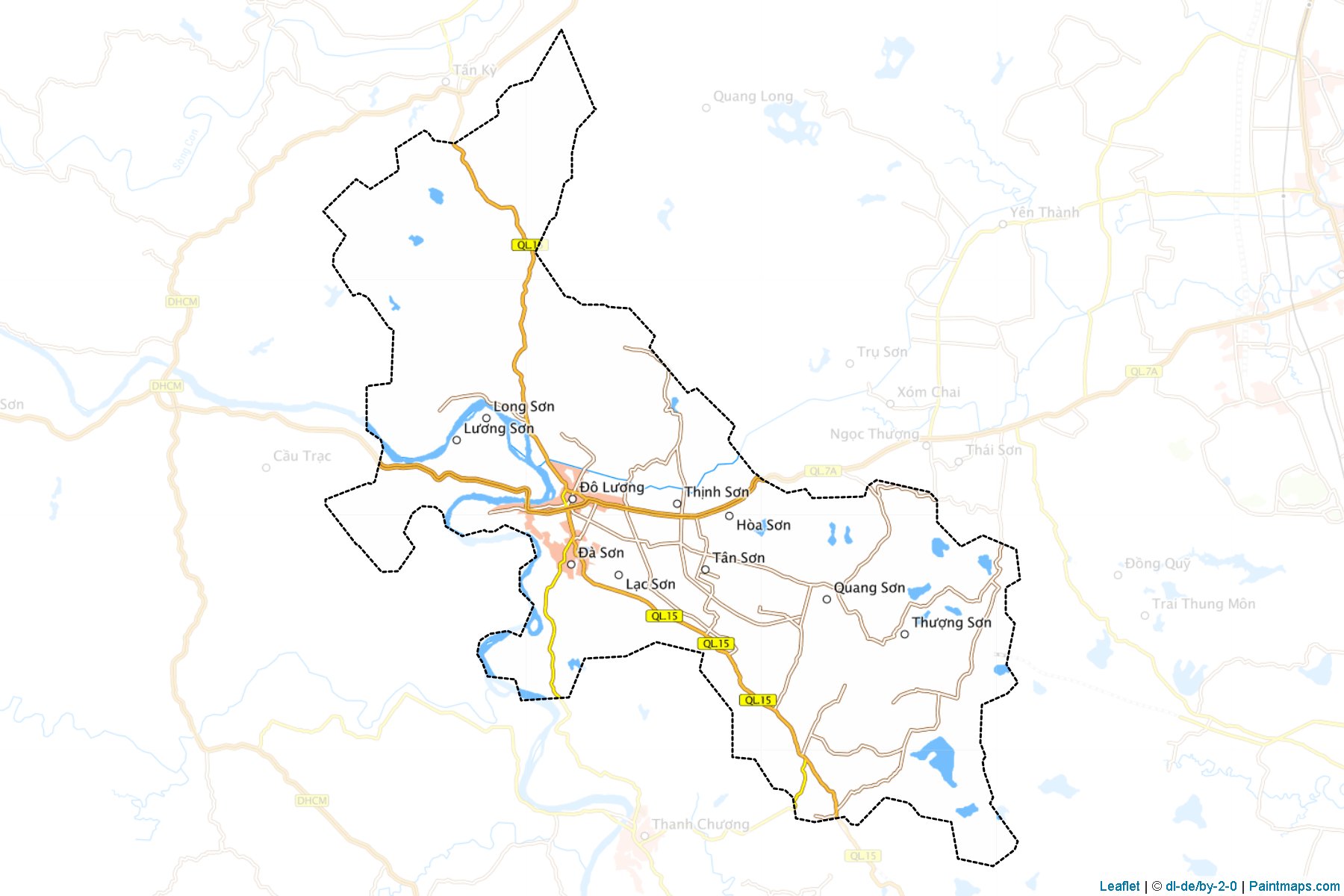 Muestras de recorte de mapas Do Luong (Nghệ An)-1