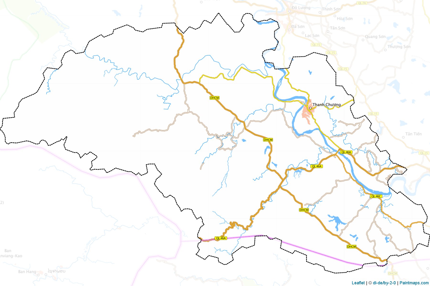 Muestras de recorte de mapas Thanh Chuong (Nghệ An)-1