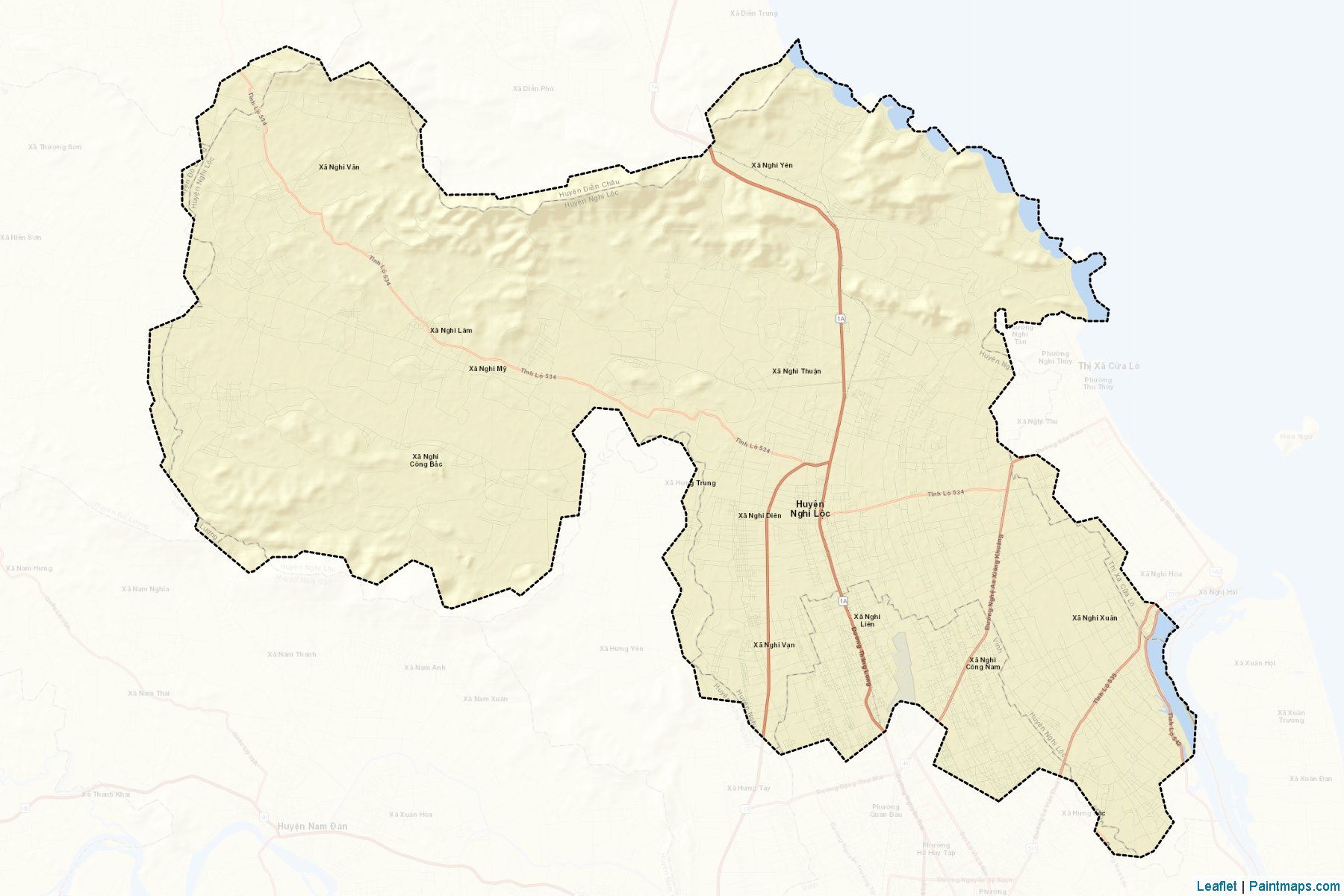 Muestras de recorte de mapas Nghi Loc (Nghệ An)-2